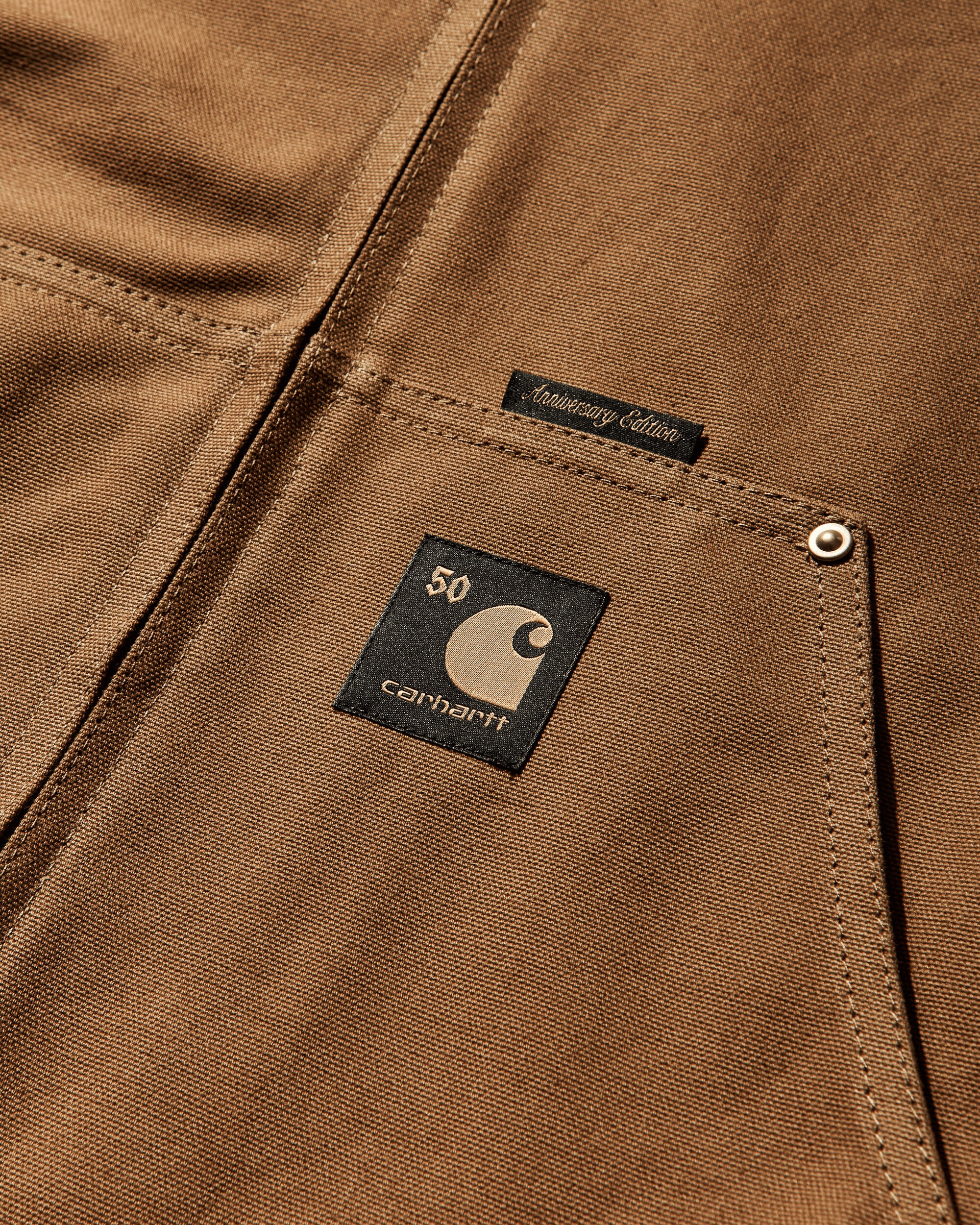 Men's OG Active Jacket 50th Anniversary Edition Leather Black / Hamilton Brown - Image 6