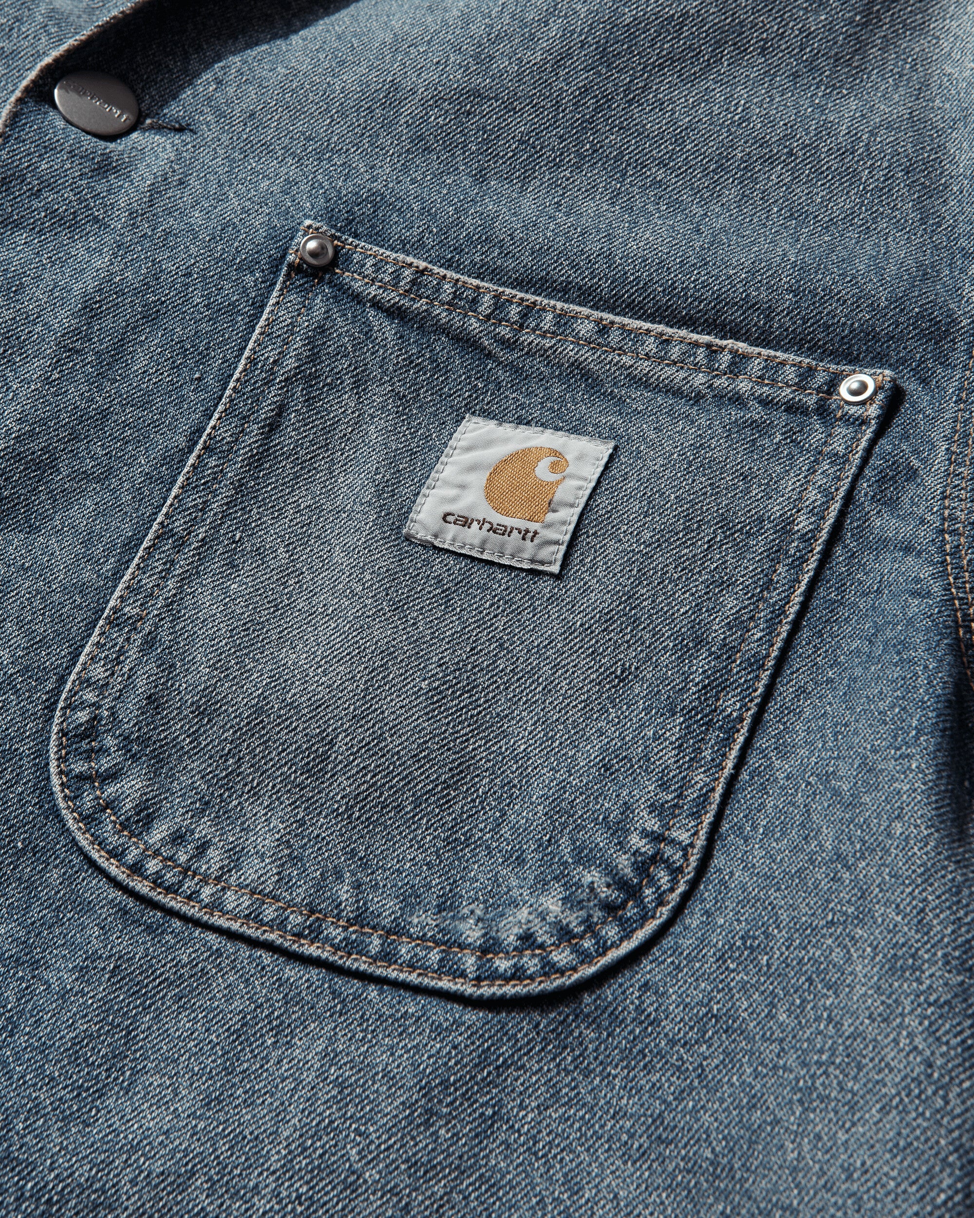 Men's Aden Chore Coat Blue (Grind Washed) - Image 3