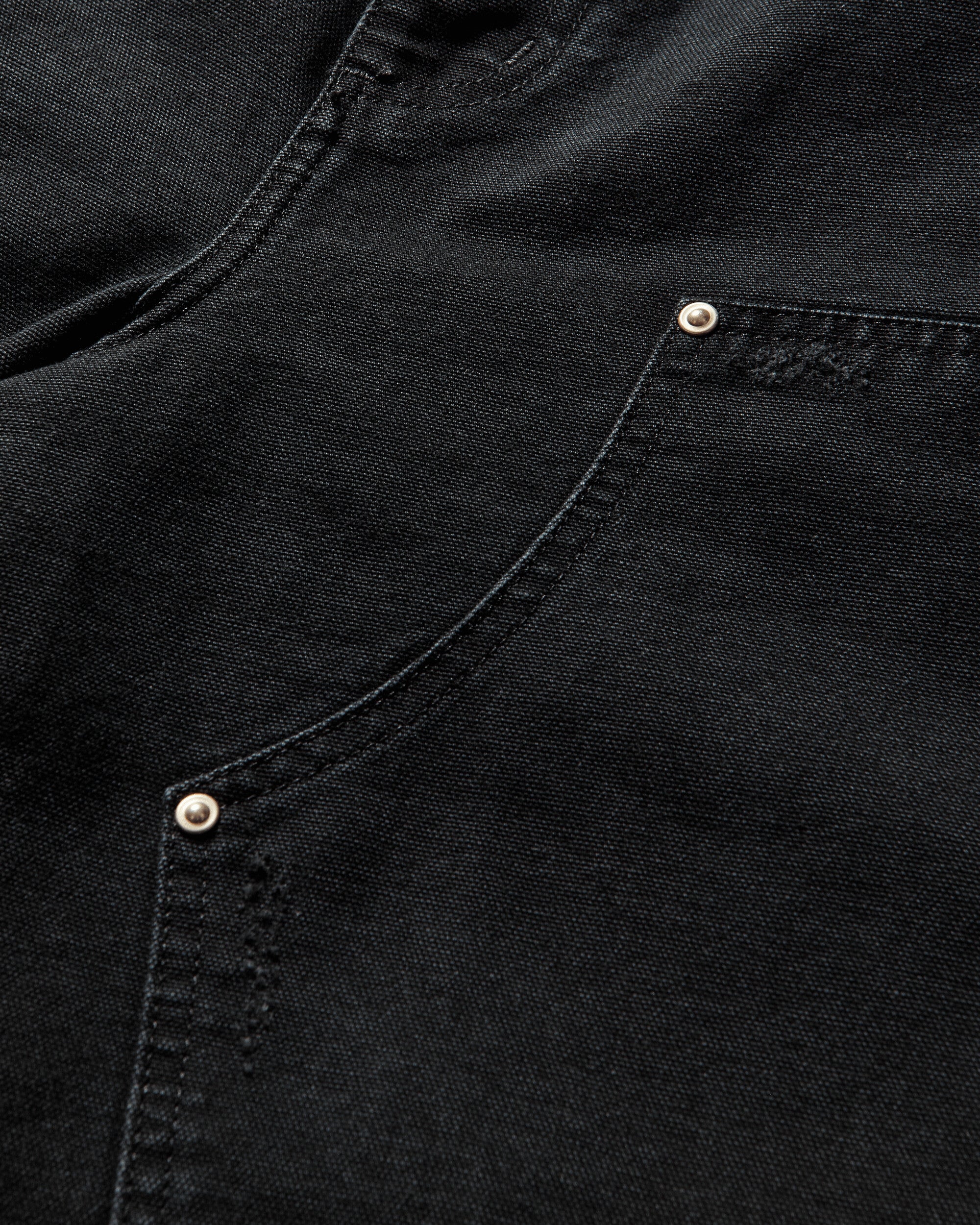 Men's Double Knee Pants Black (Grind Washed) - Image 4