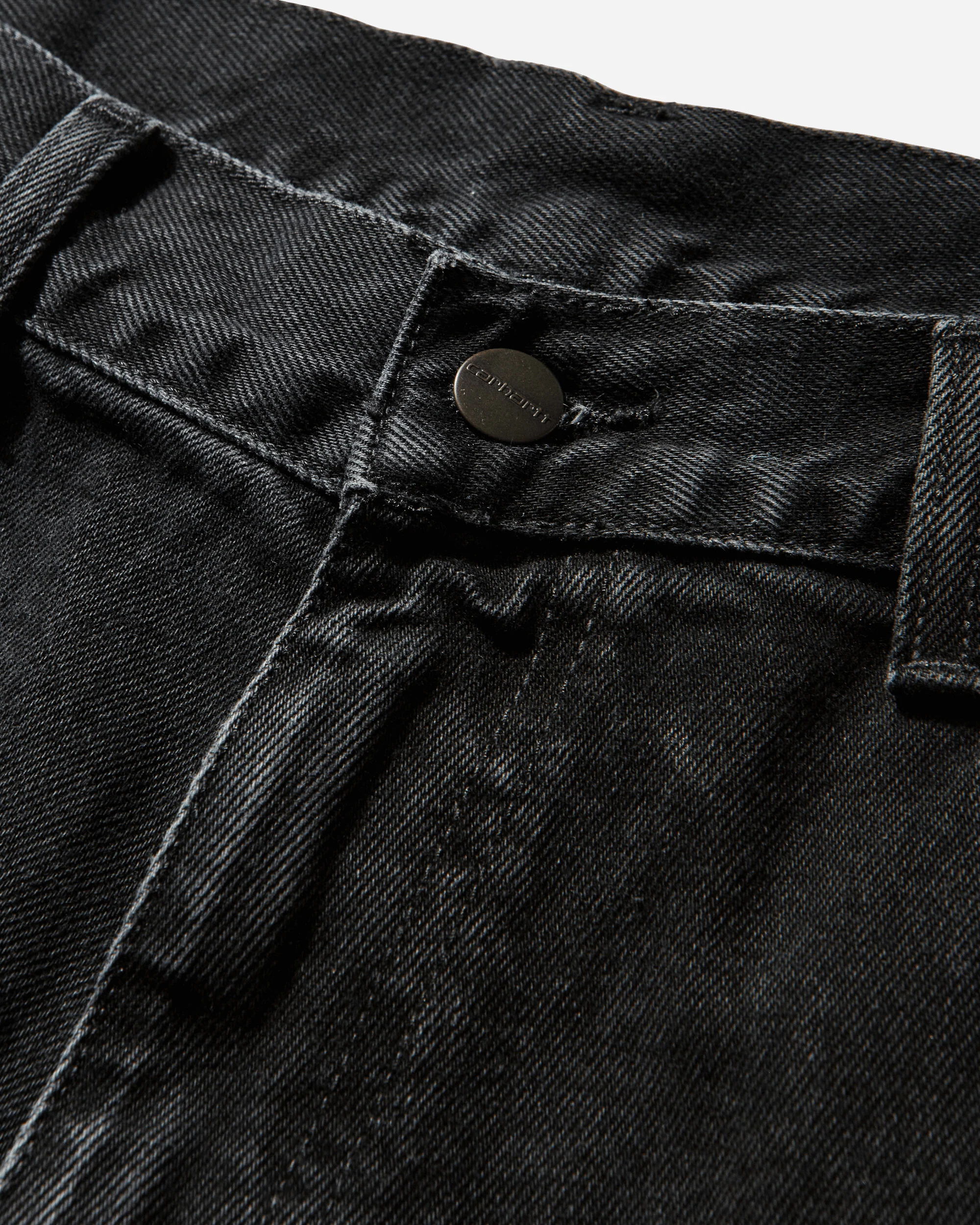 Men's Double Knee Shorts Black (Stone Washed) - Image 4