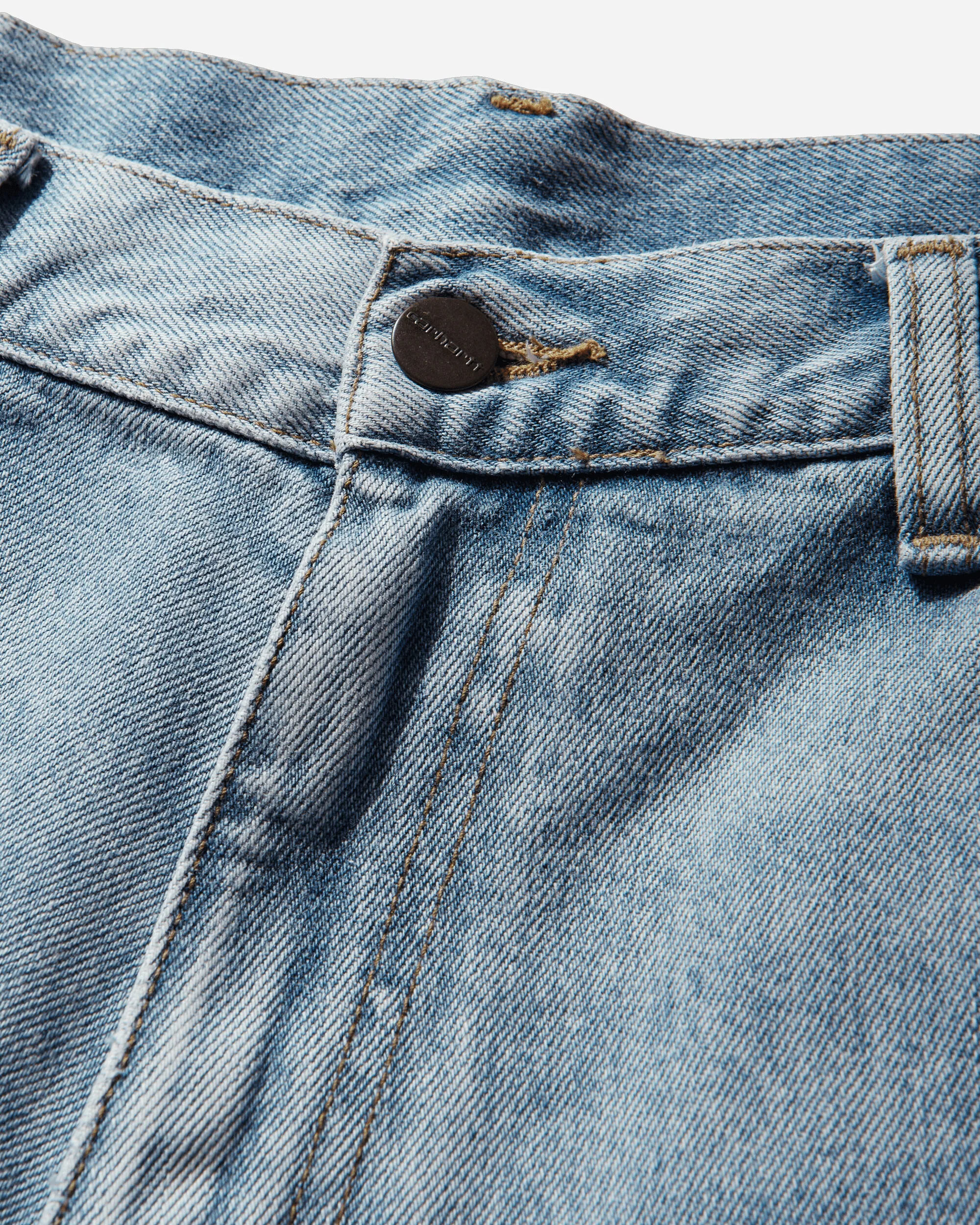 Men's Double Knee Shorts Blue (Stone Washed) - Image 4