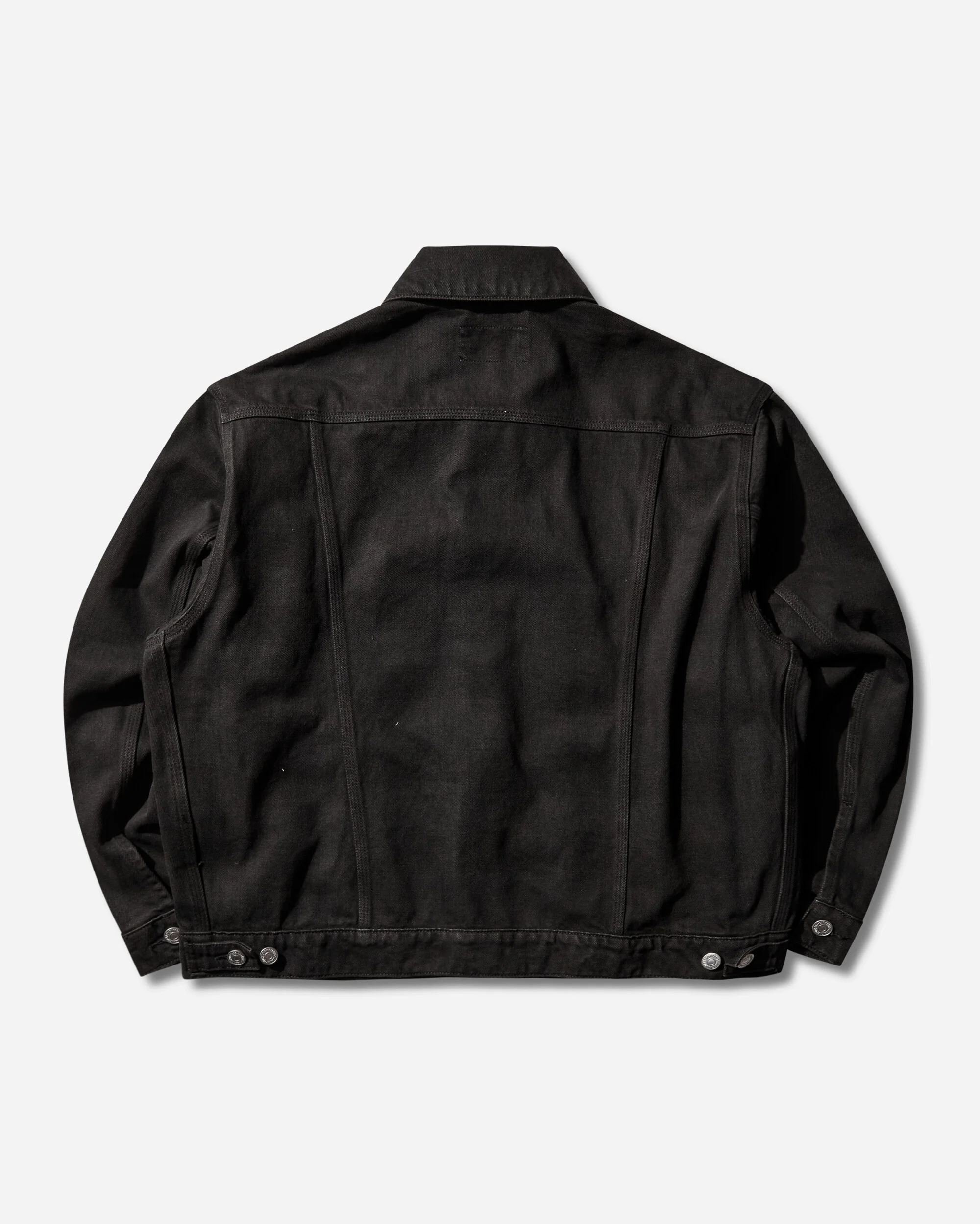 Men's Everson Trucker Jacket Black (Garment Dyed) - Image 2
