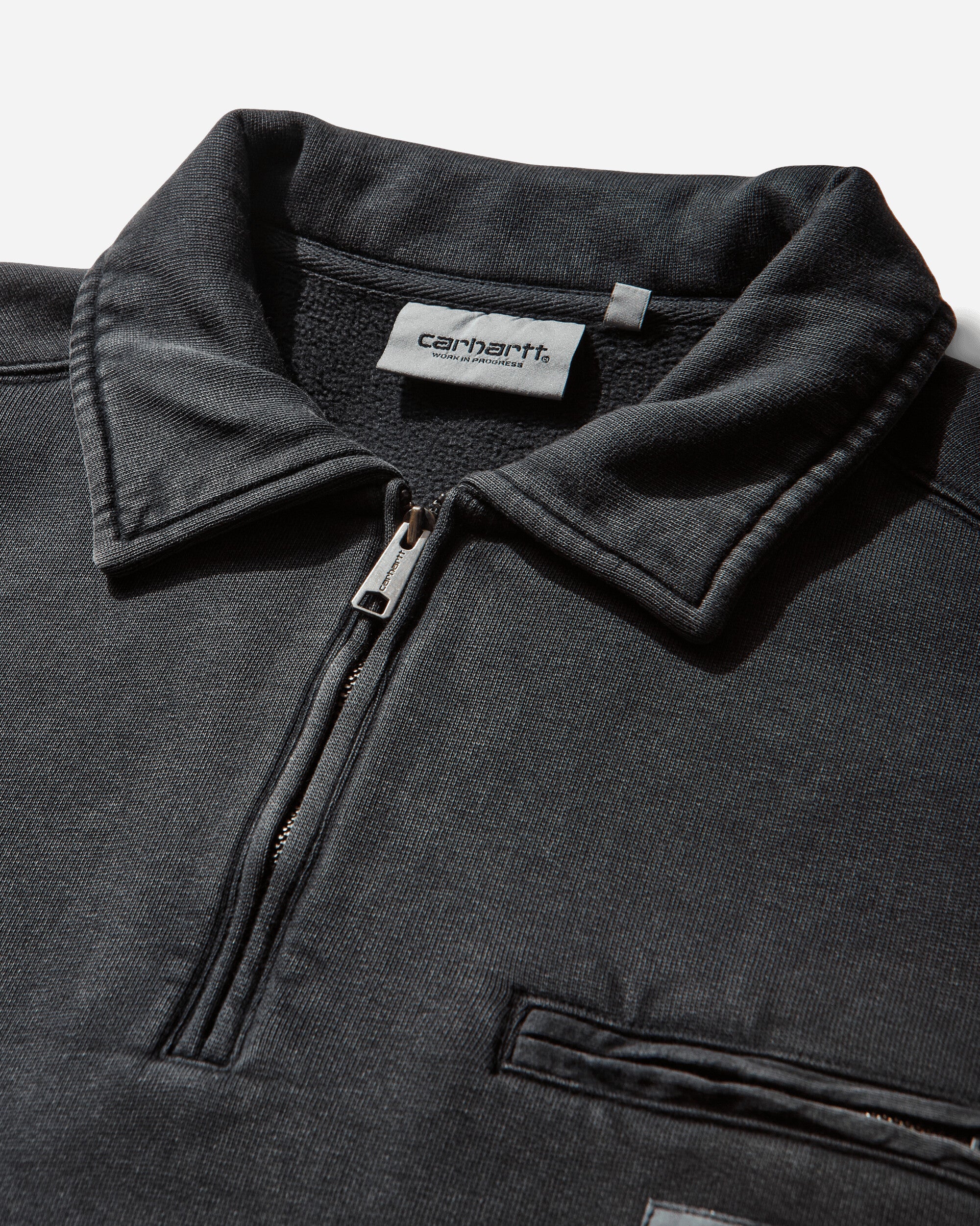 Men's Half Zip Detroit Sweatshirt Black - Image 4
