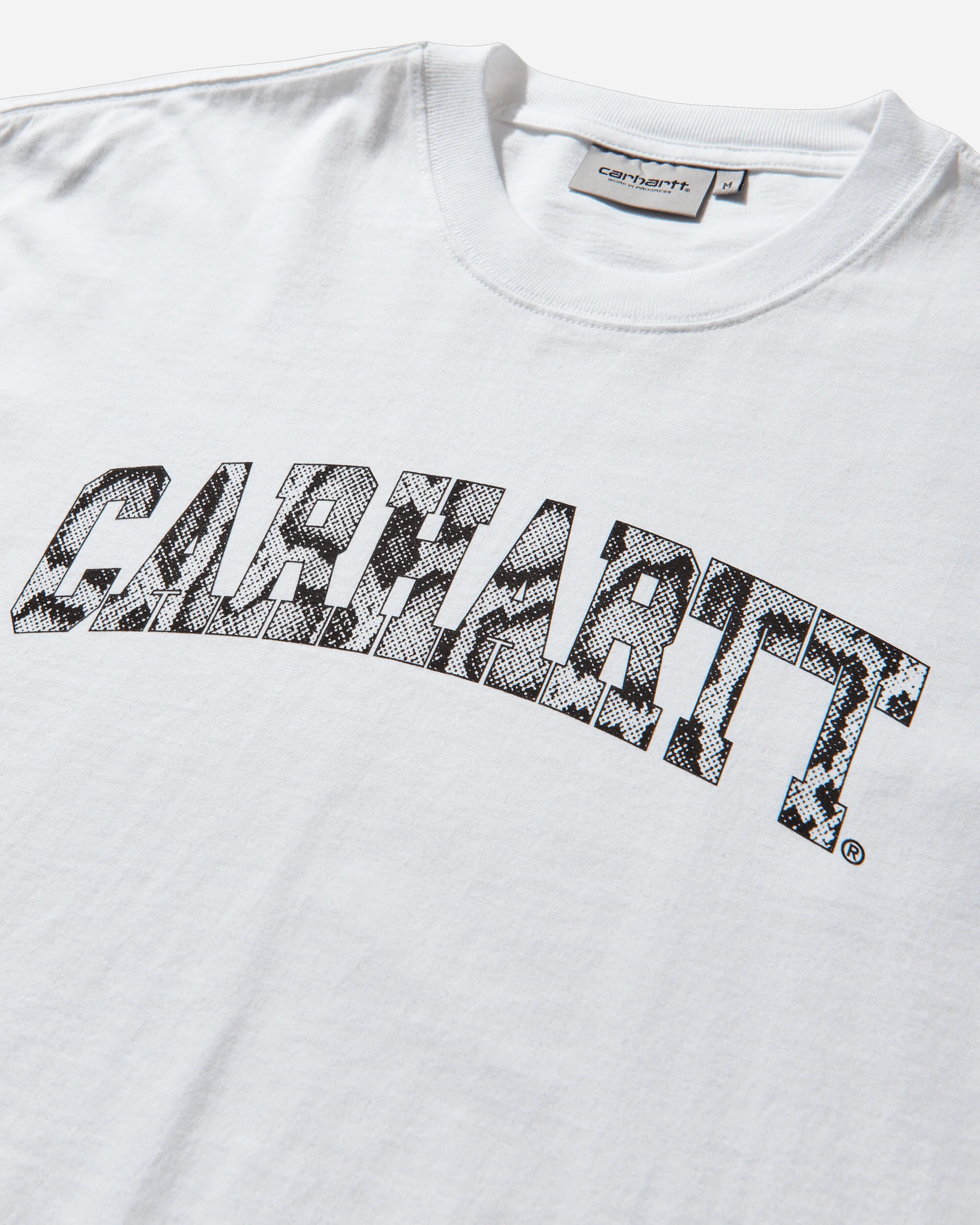 Men's Camo Snake Longsleeve T-Shirt White - Image 3