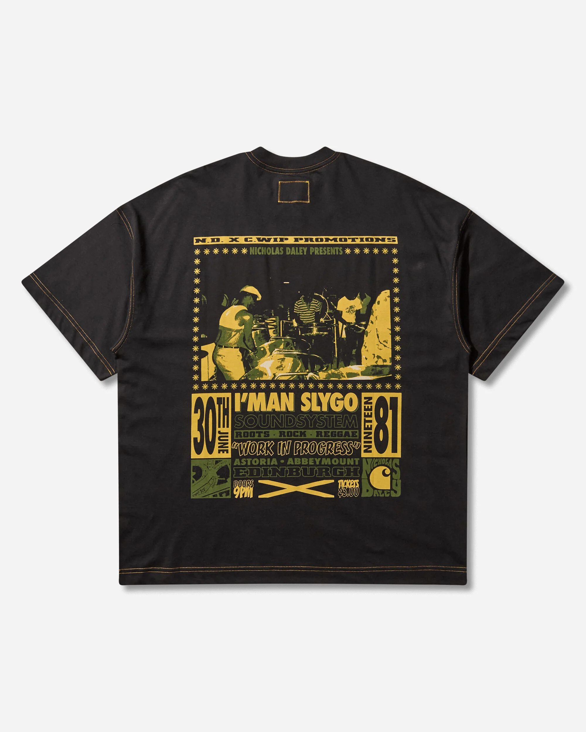 Men's Nicholas Daley Poster T-Shirt Black - Image 2