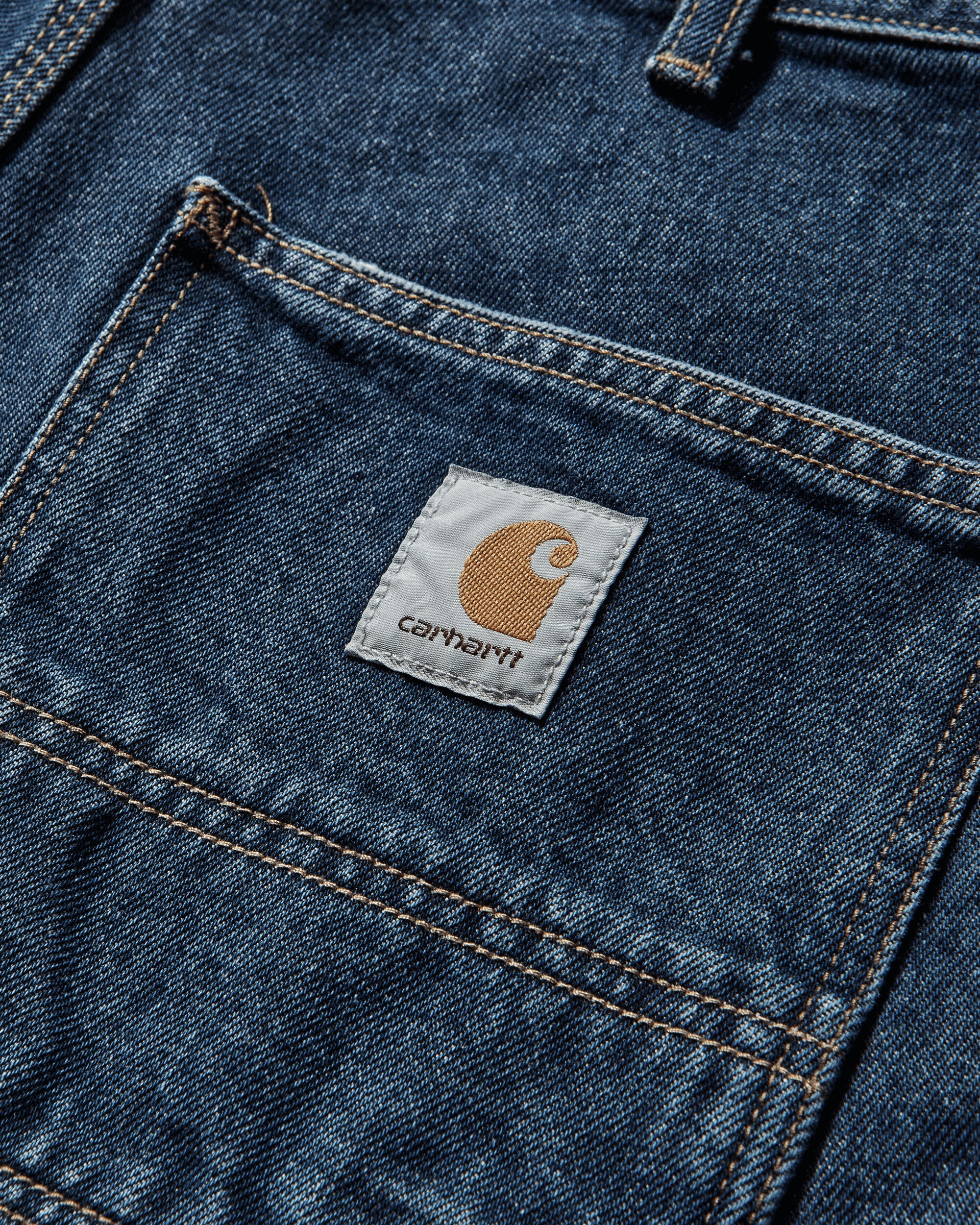 Men's Single Knee Shorts Blue (Stone Washed) - Image 3