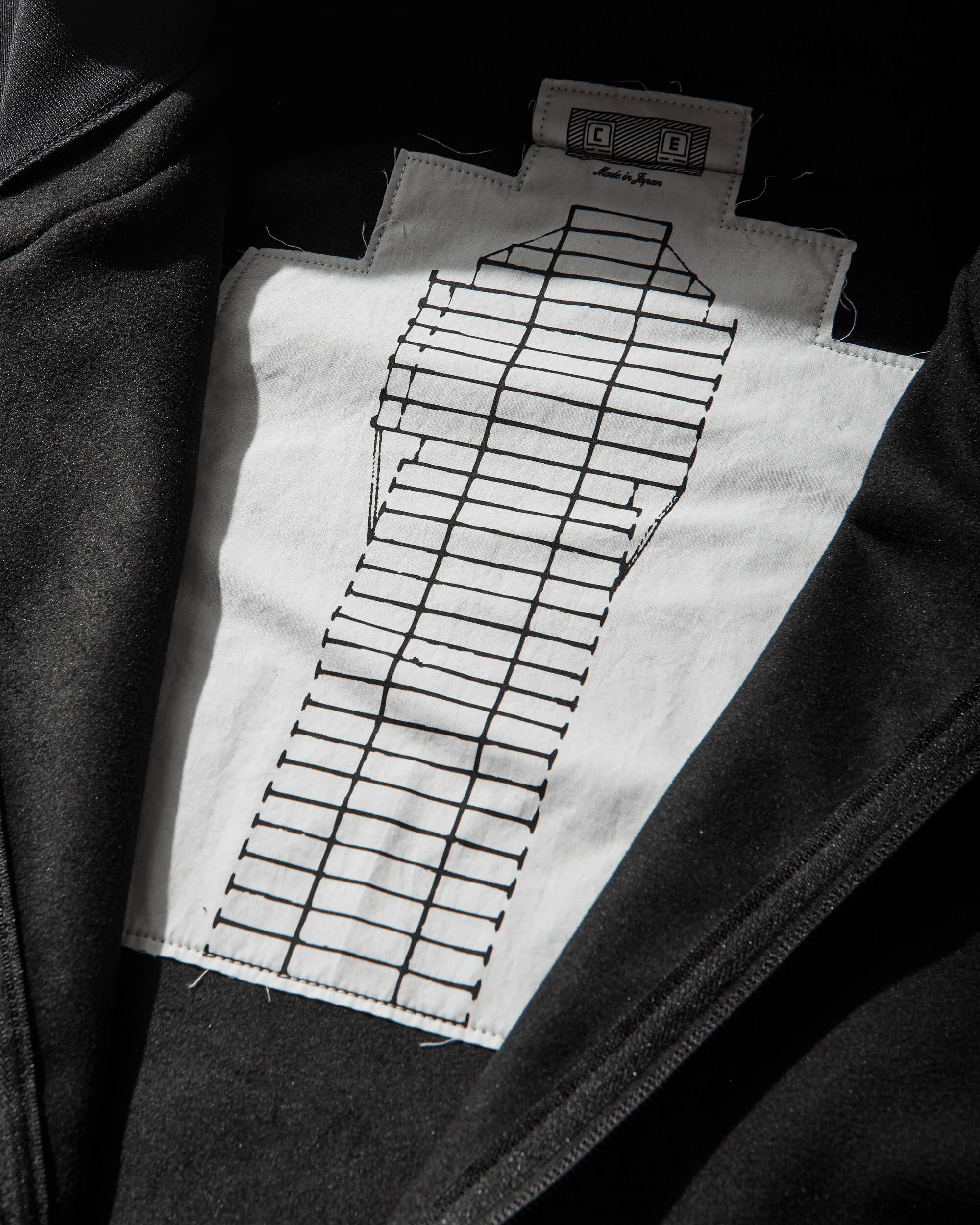 Men's Attached Hood Zip Up Fleece Jacket Black - Image 4