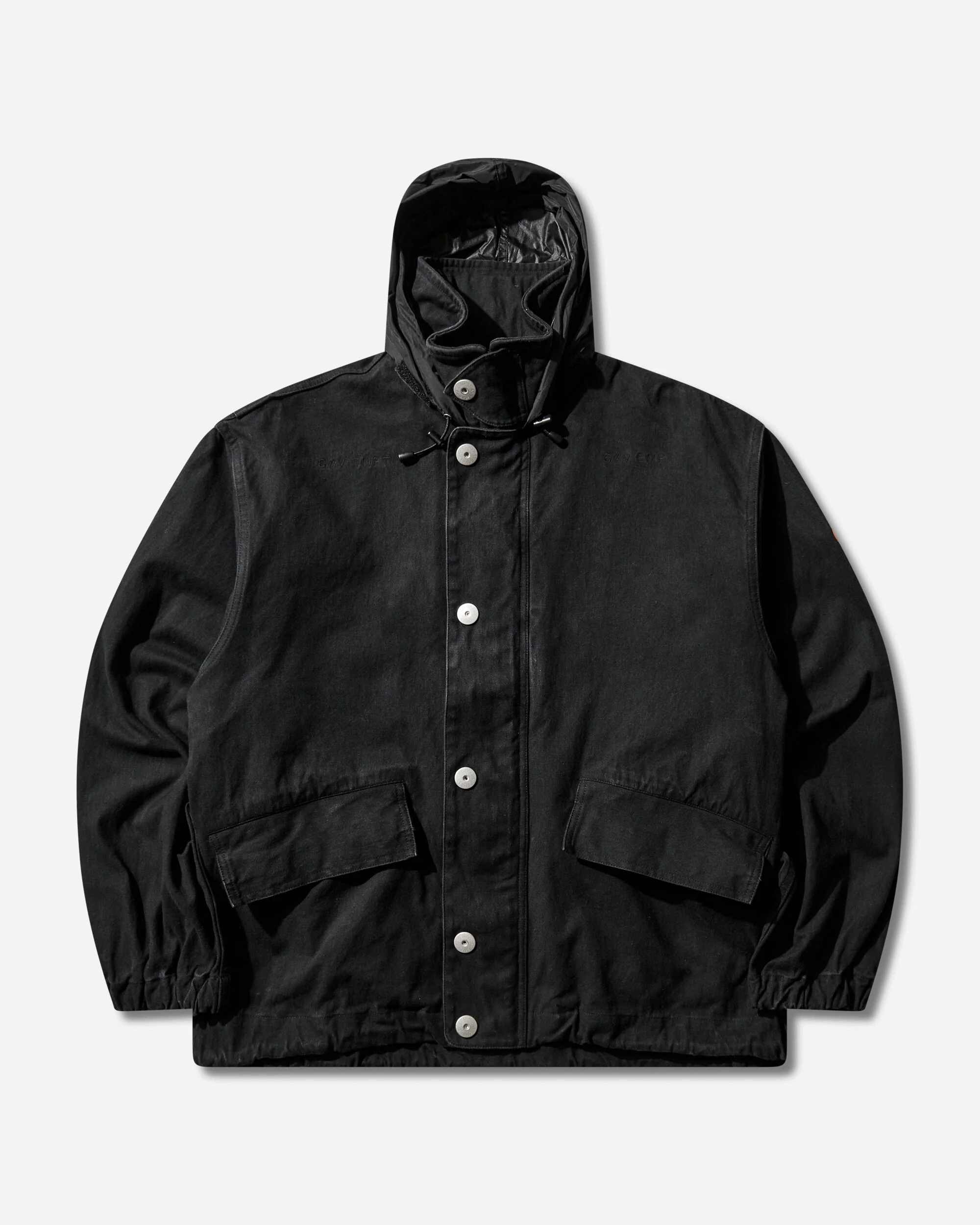 Men's Canvas Casual Zip Jacket Black - Image 3