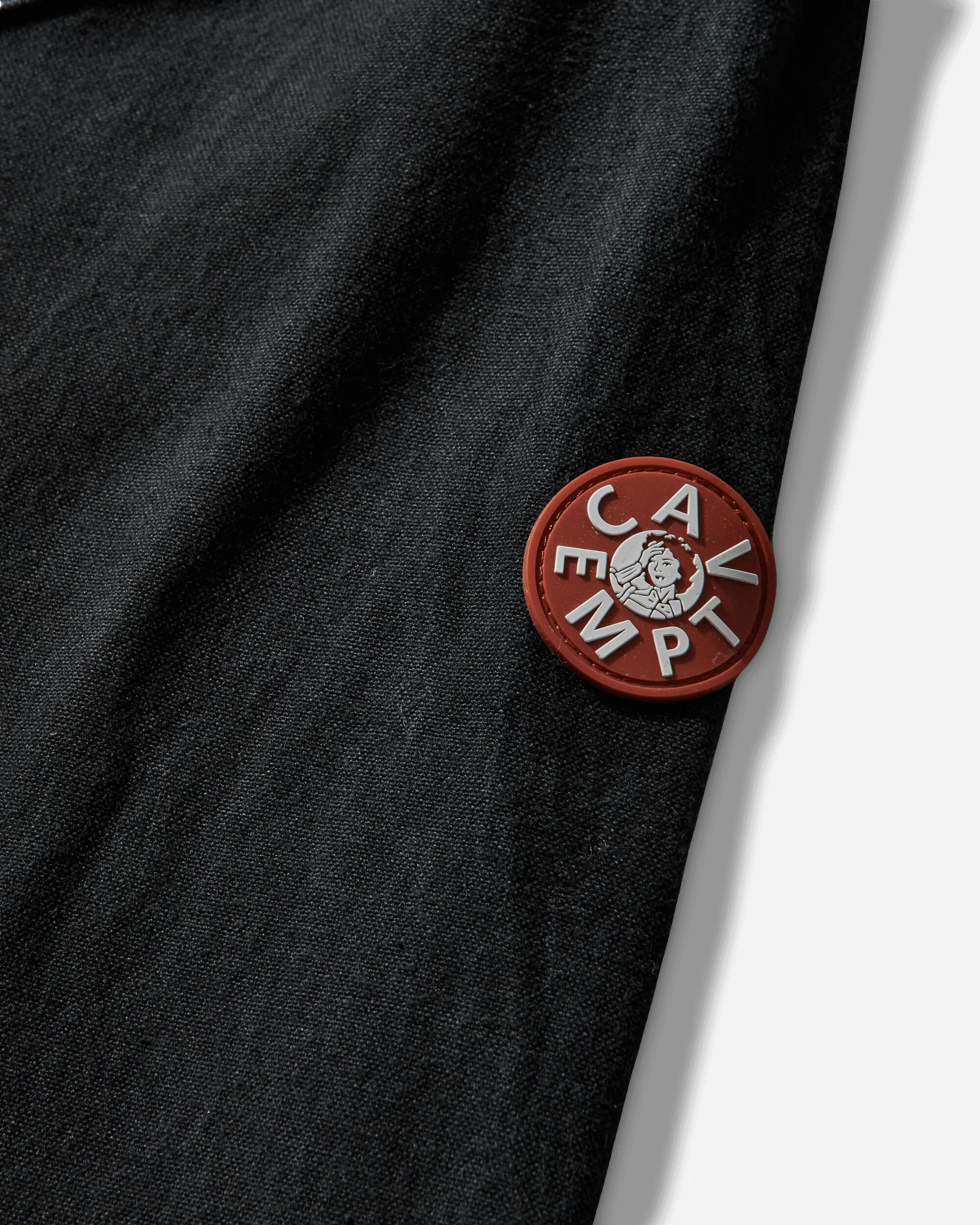 Men's Canvas Casual Zip Jacket Black - Image 4