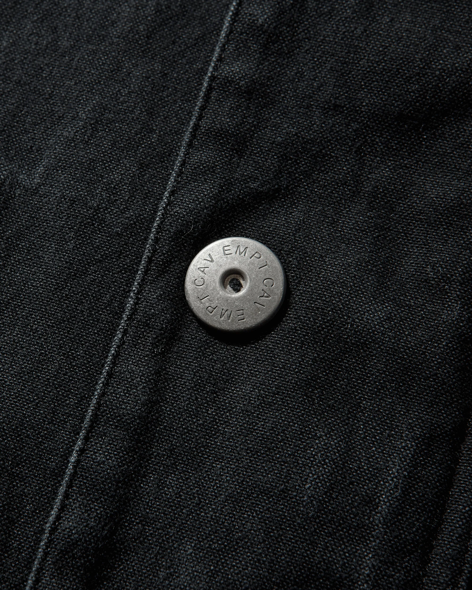 Men's Canvas Casual Zip Jacket Black - Image 5