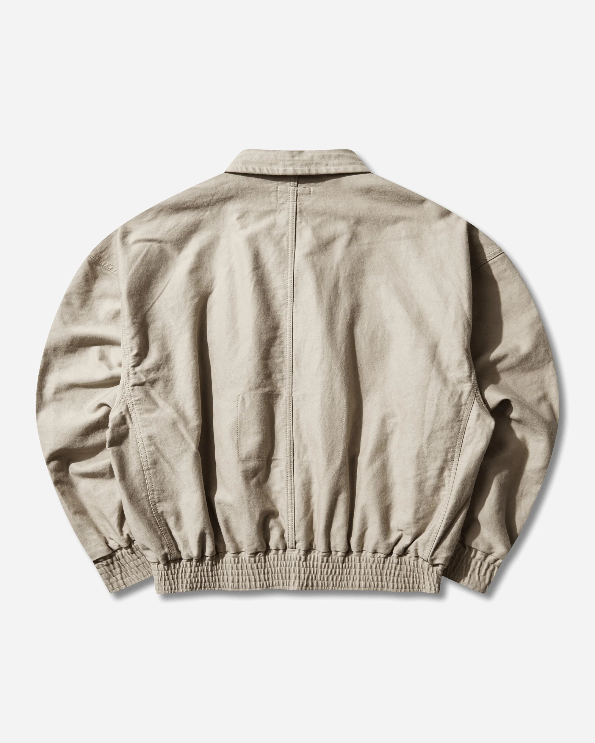 Men's Casual Zip Short Jacket Beige - Image 2