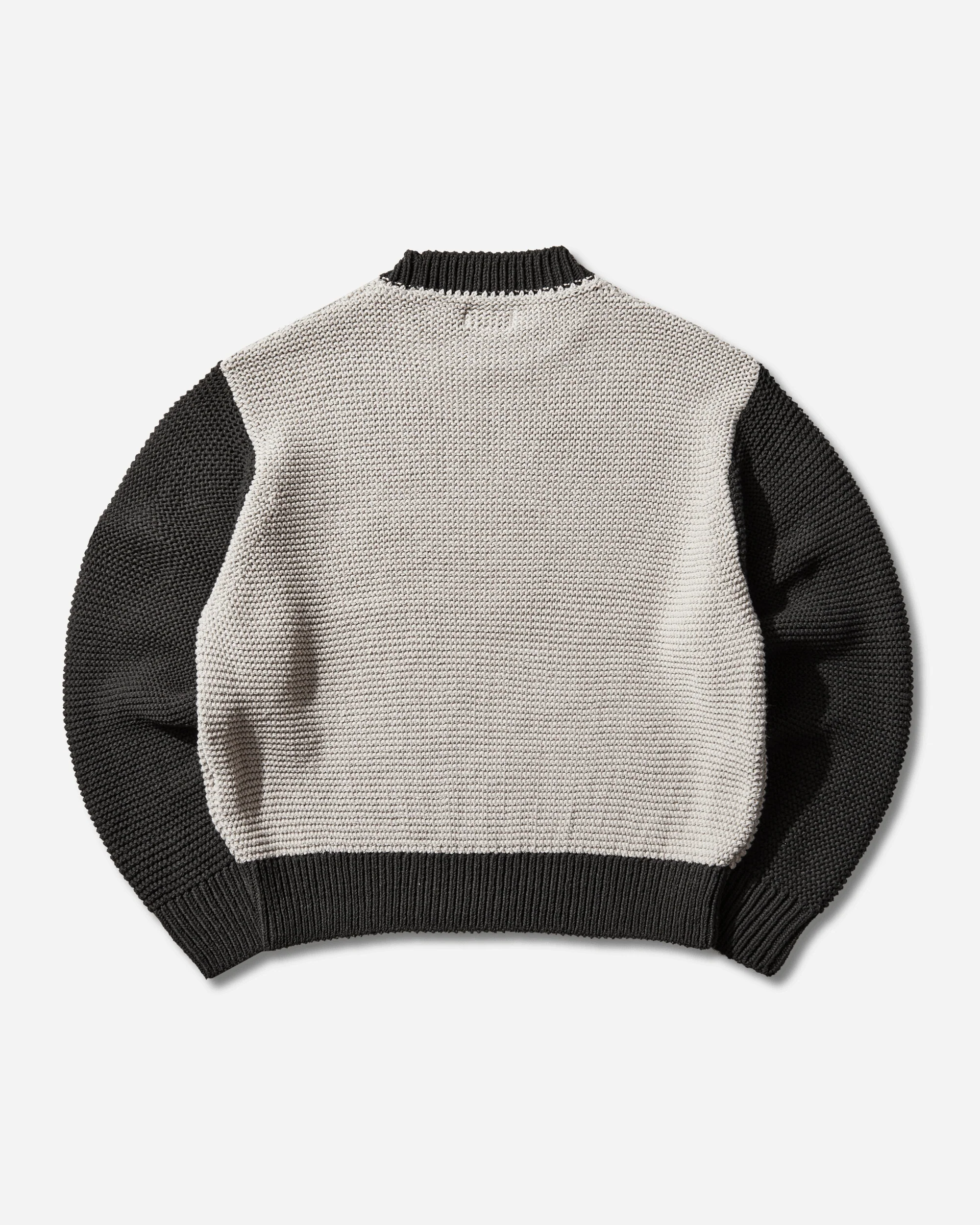 Men's Coloured Cotton Knit Sweater Grey - Image 2