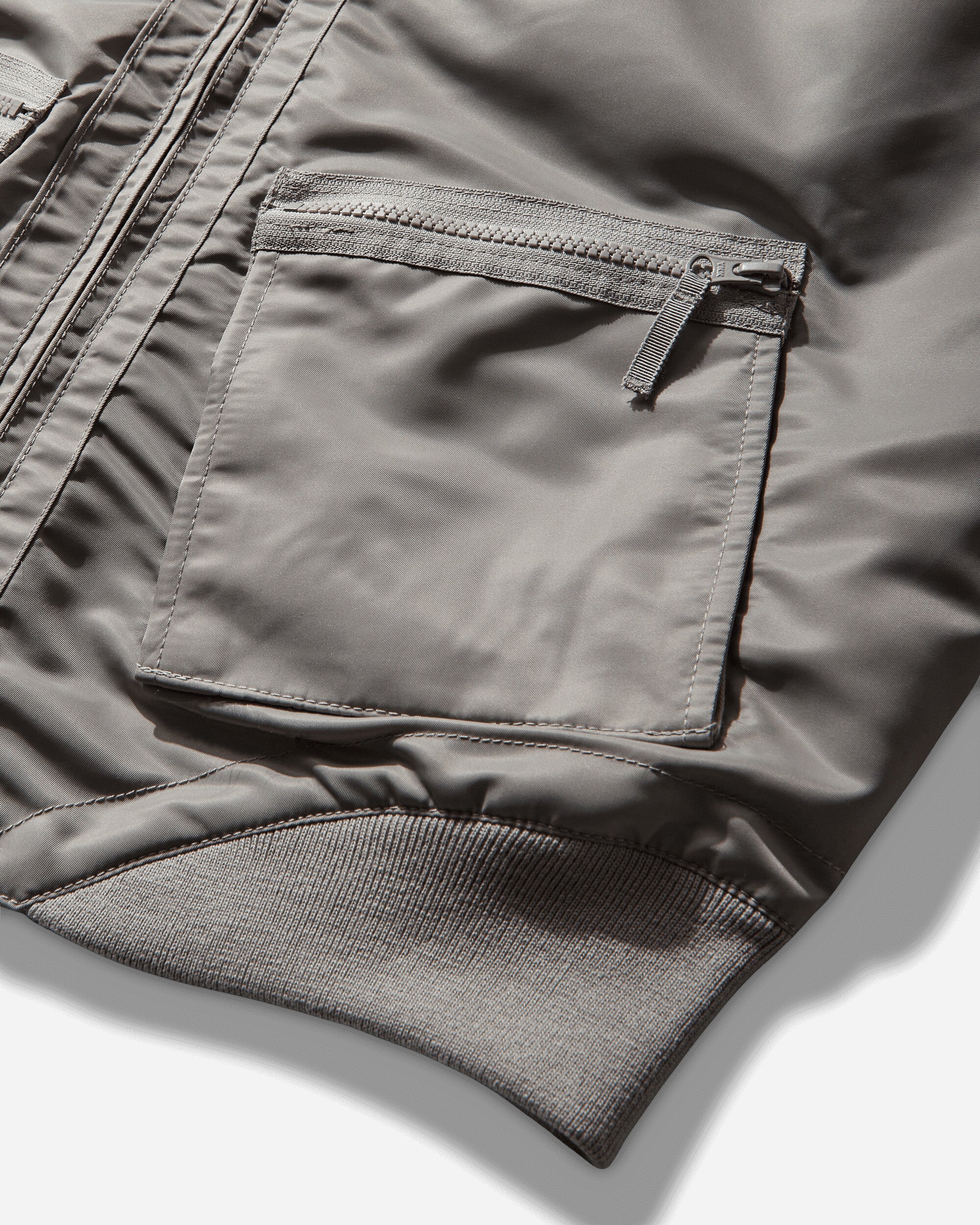Men's Design Nylon Zip Jacket Grey - Image 4
