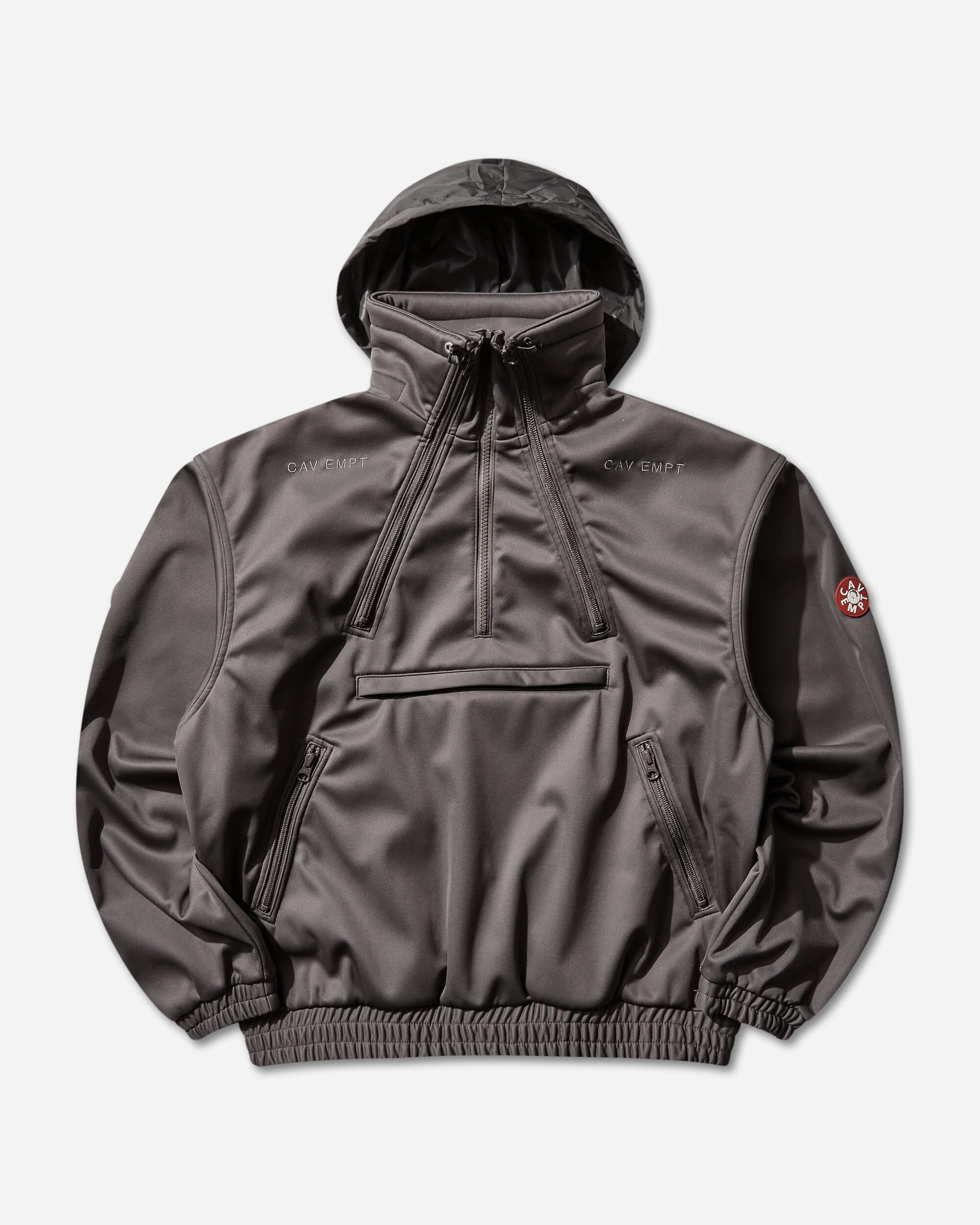Men's Fleece Back Half Zip Jacket Grey - Image 3