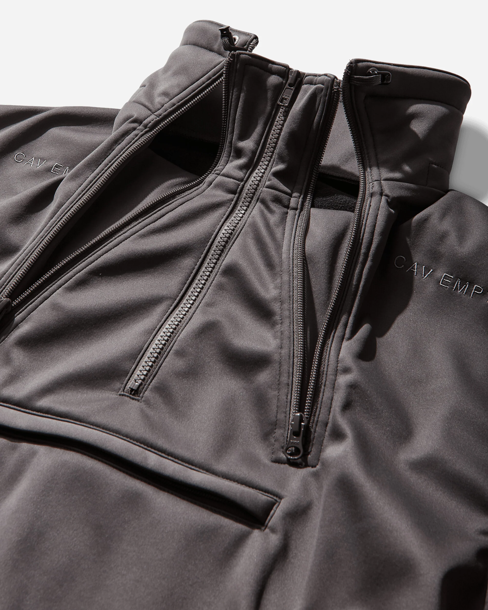 Men's Fleece Back Half Zip Jacket Grey - Image 4