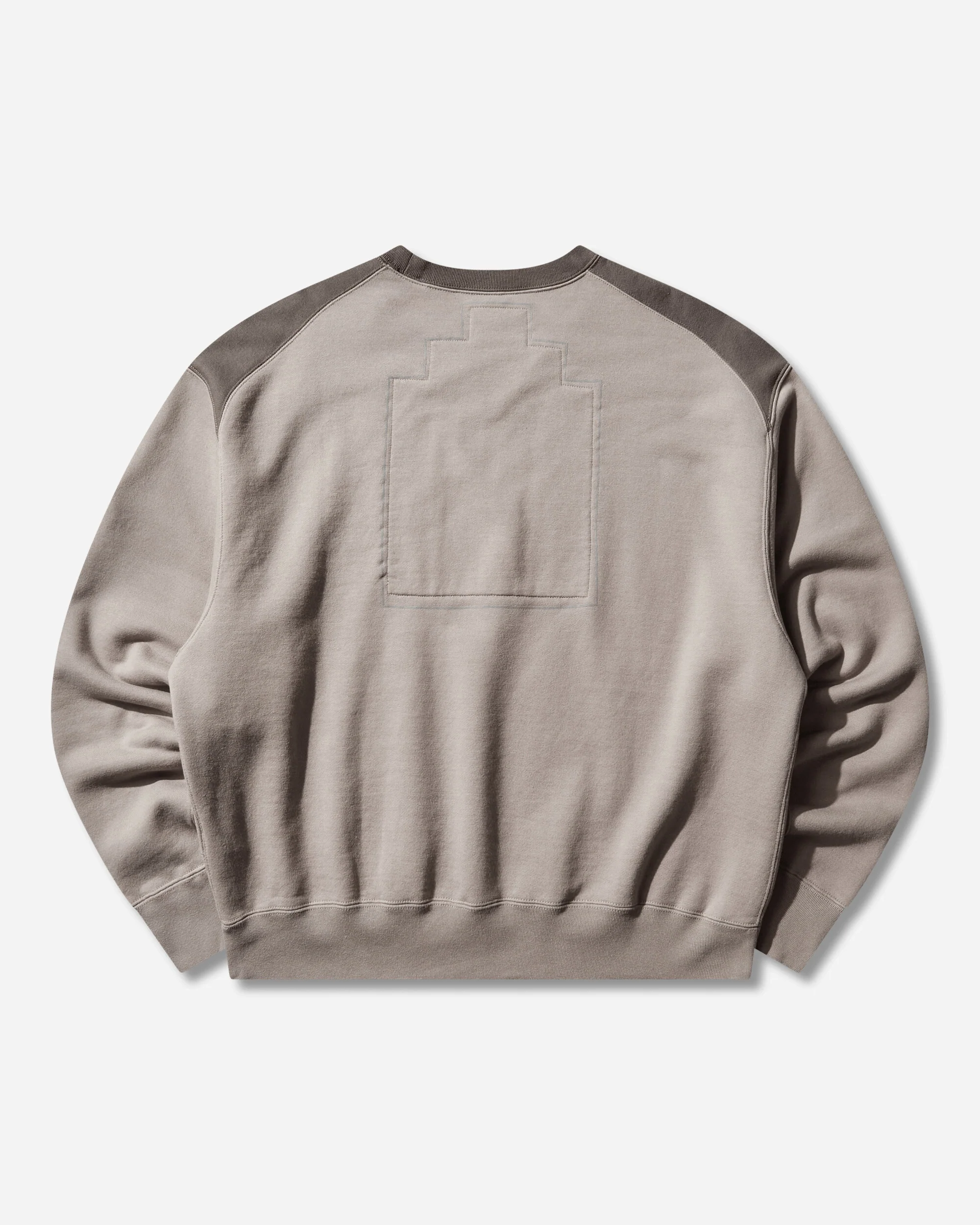 Men's Panel Shoulder Crewneck Sweatshirt Beige - Image 2