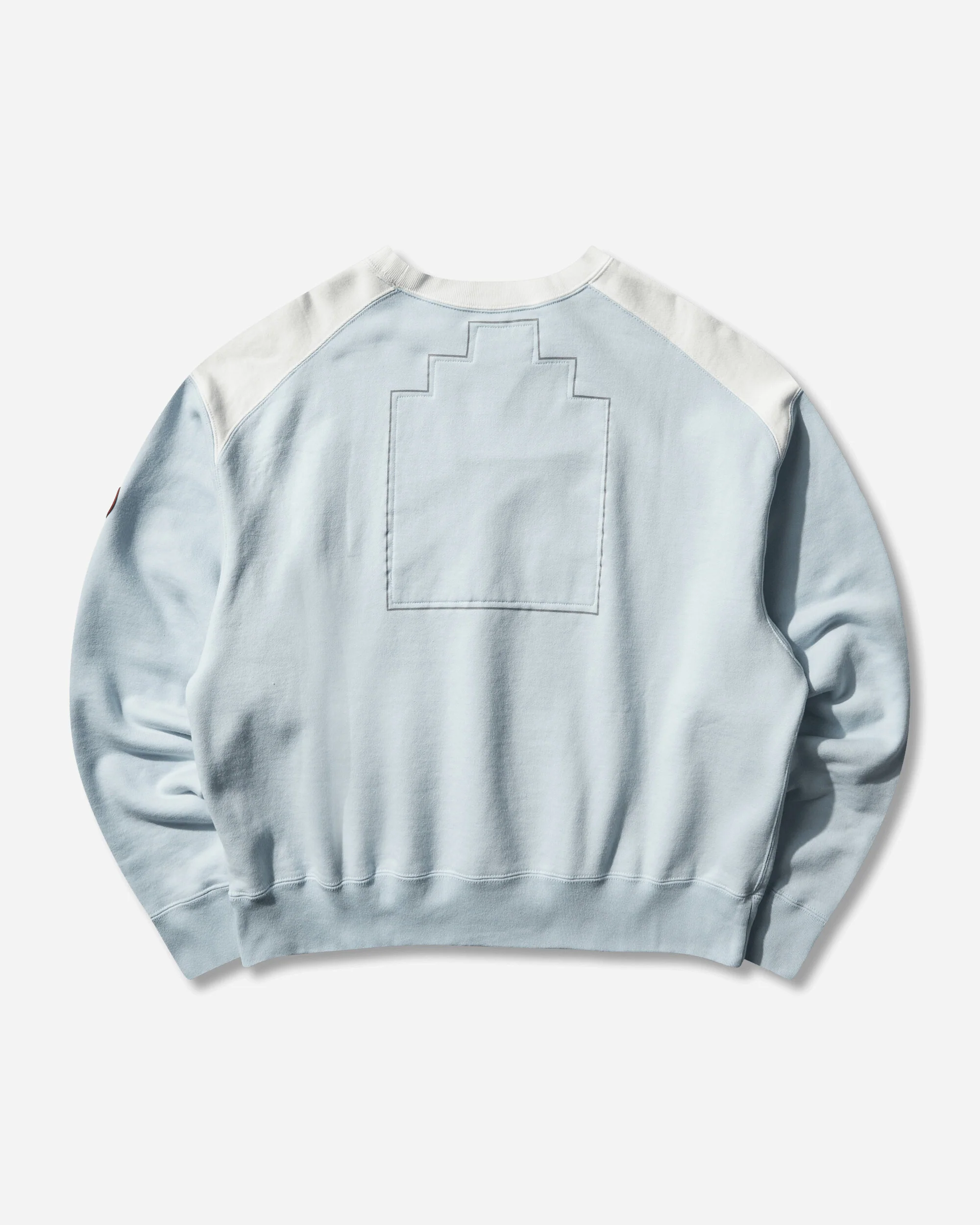 Men's Panel Shoulder Crewneck Sweatshirt Blue - Image 2