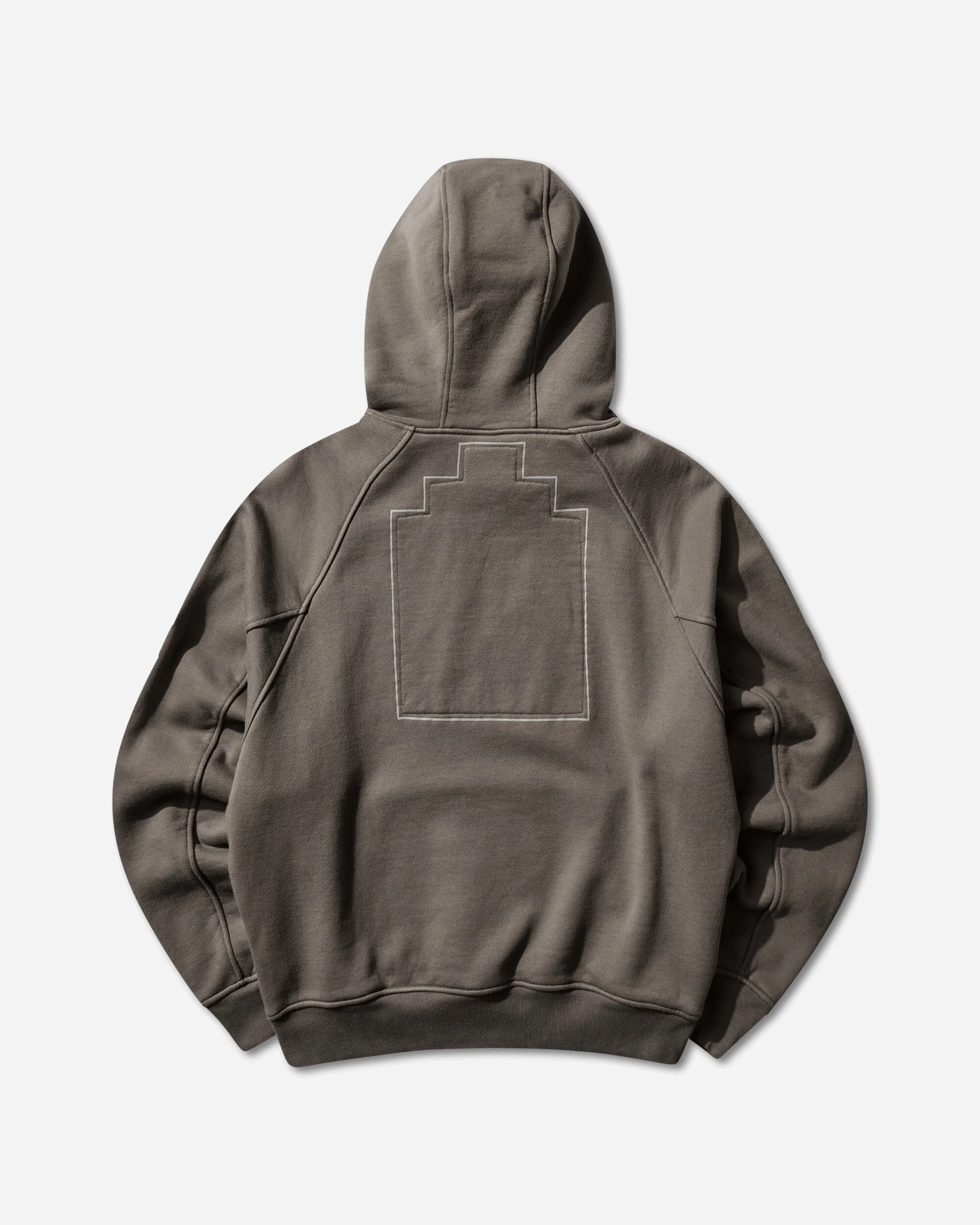 Men's Solid Big Heavy Hoodie Khaki - Image 2