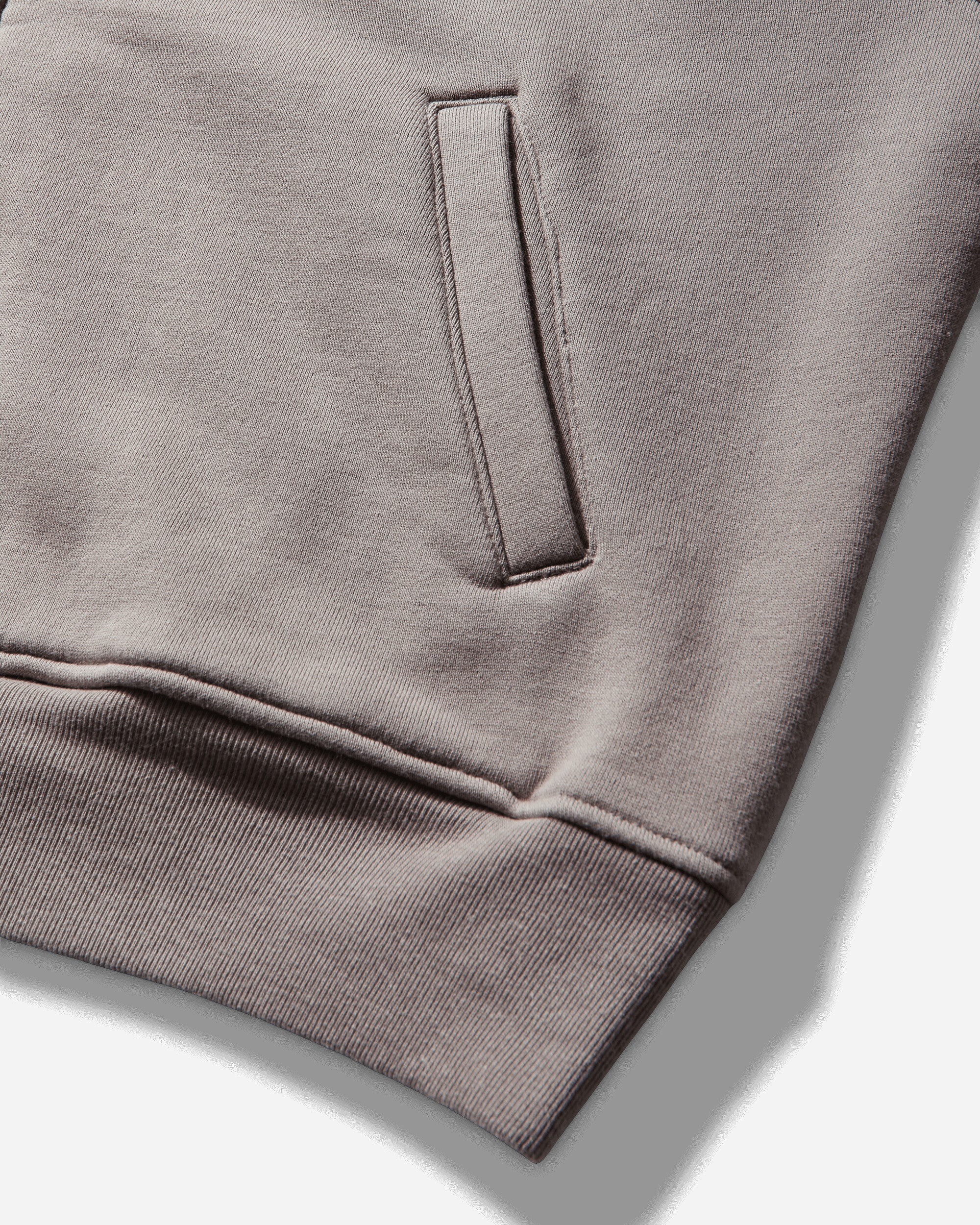 Men's Solid Big Heavy Zip Hoodie Beige - Image 3