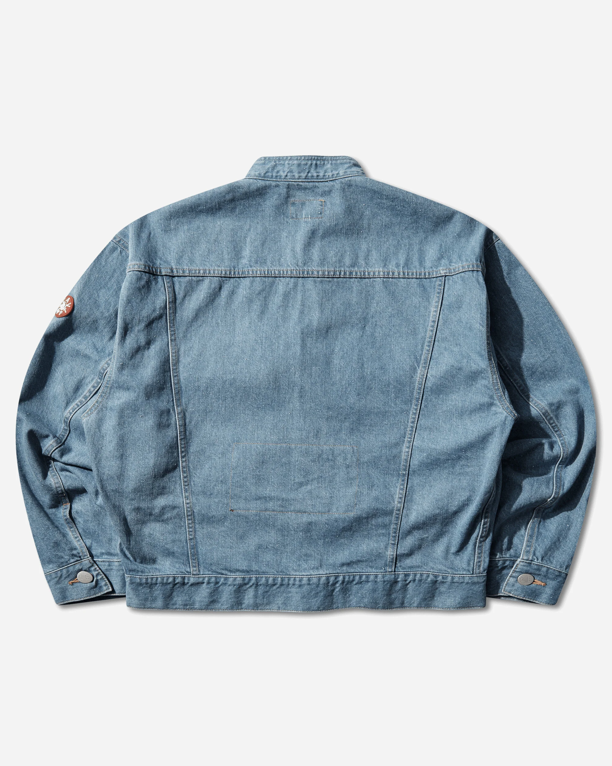 Men's Washed Nep Denim Trucker Jacket Indigo - Image 2
