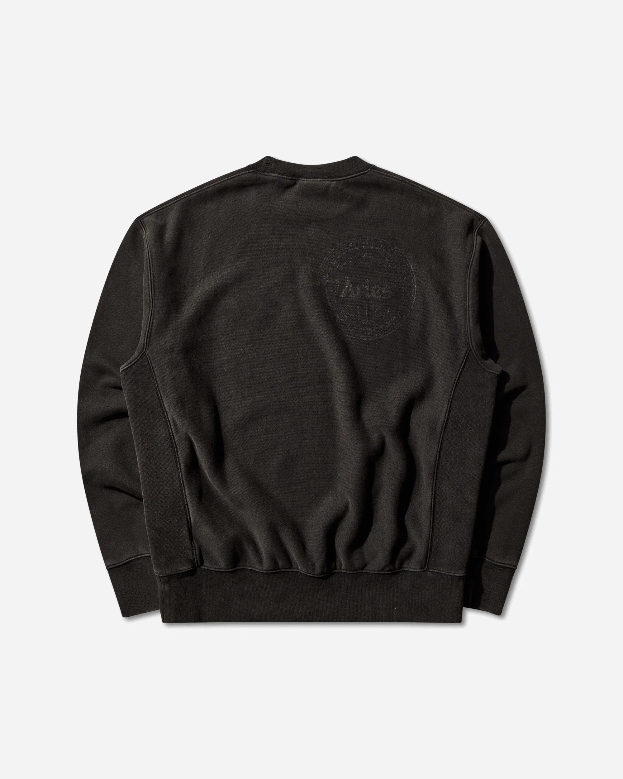 Aries Decentralised Crewneck Sweatshirt Black - Image 2