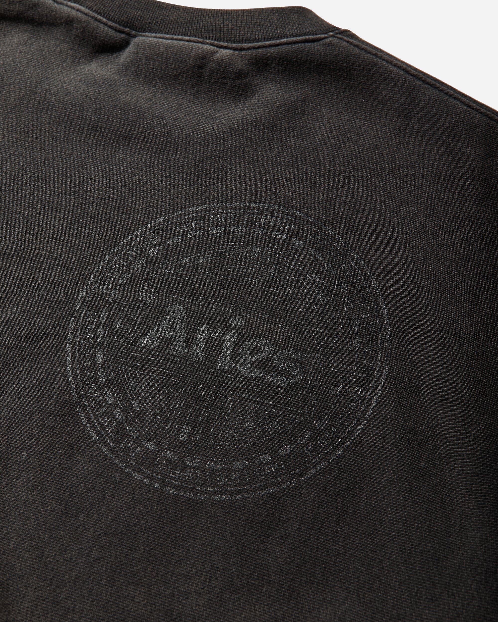 Aries Decentralised Crewneck Sweatshirt Black - Image 3