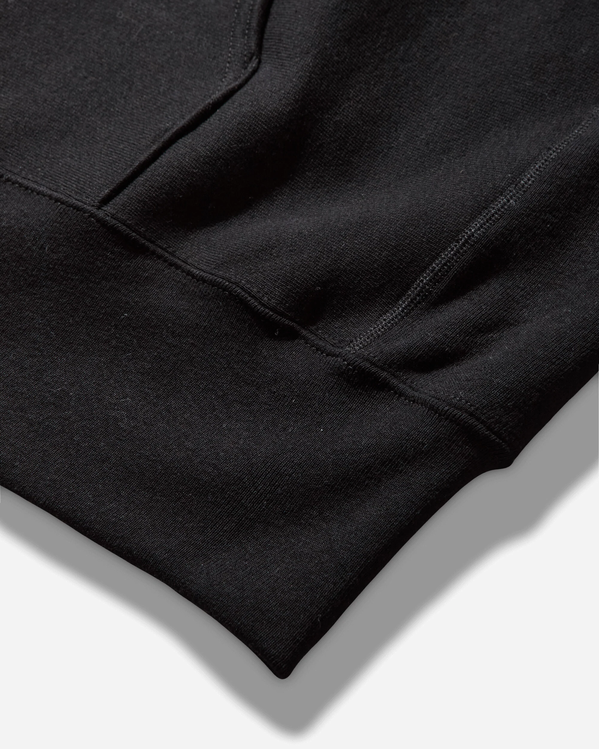 Men's Made in USA Reverse Weave Zipped Hoodie Black - Image 3