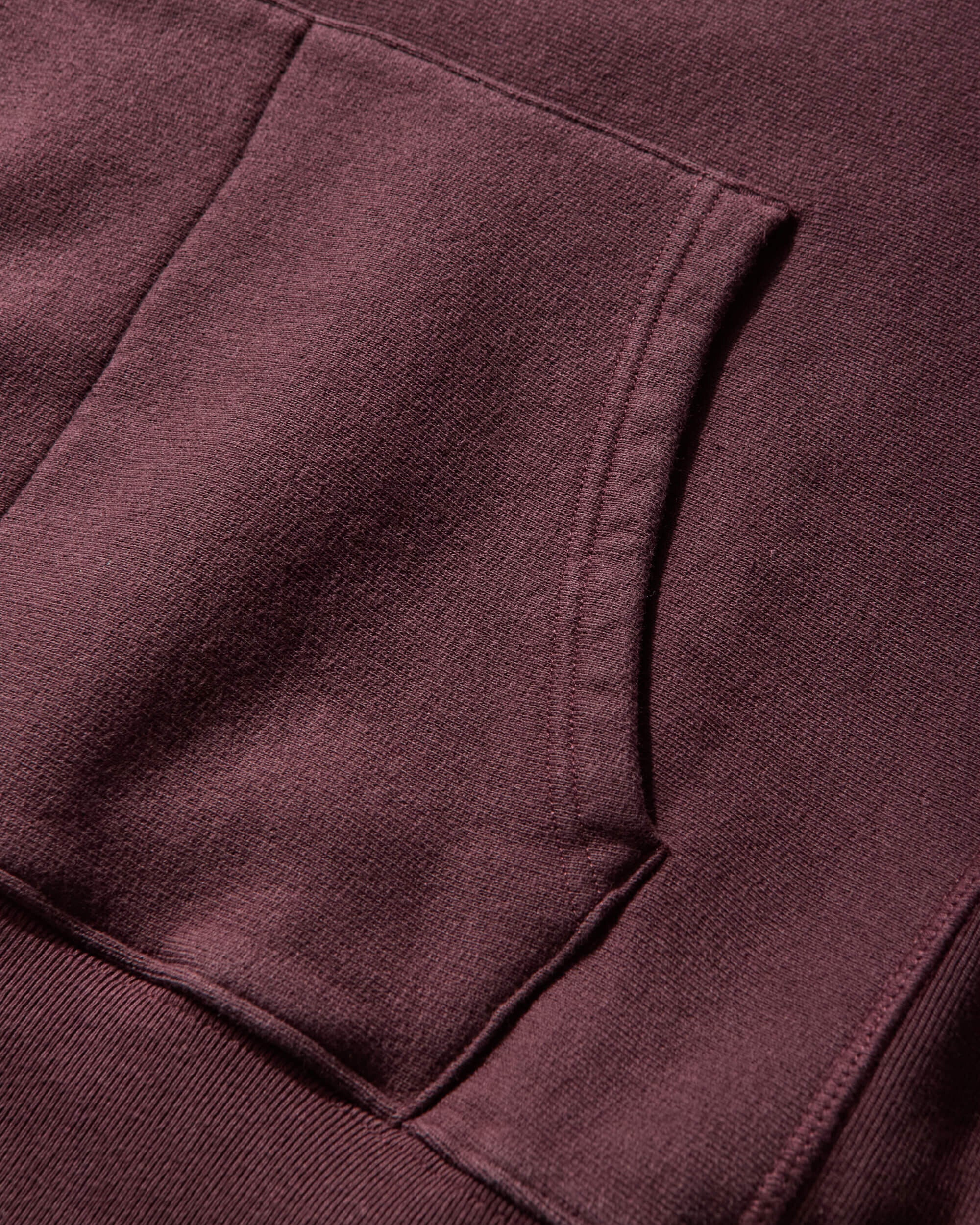 Men’s Index & Archives Lighthouse Reverse Weave Fleece Hoodie Brown - Image 4