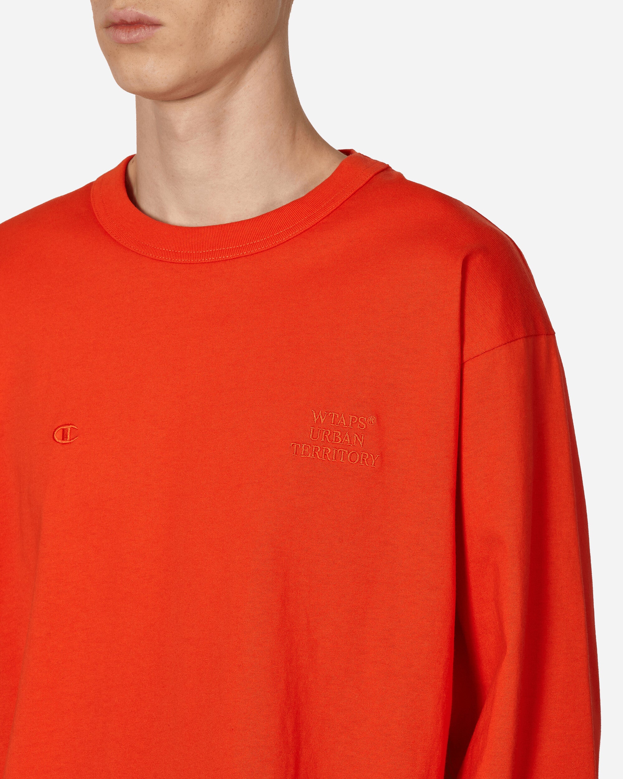 WTAPS Academy Longsleeve T-Shirt Orange - Image 5