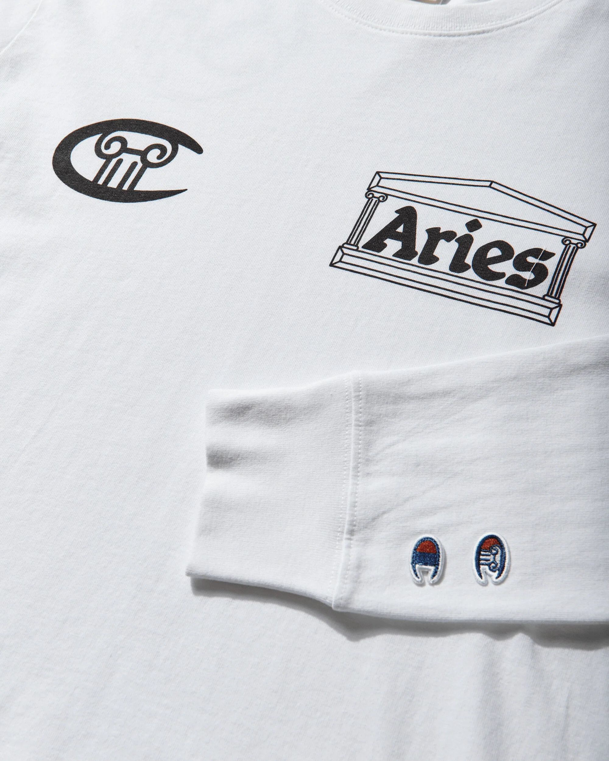 Aries Sponsor Longsleeve T-Shirt White - Image 4