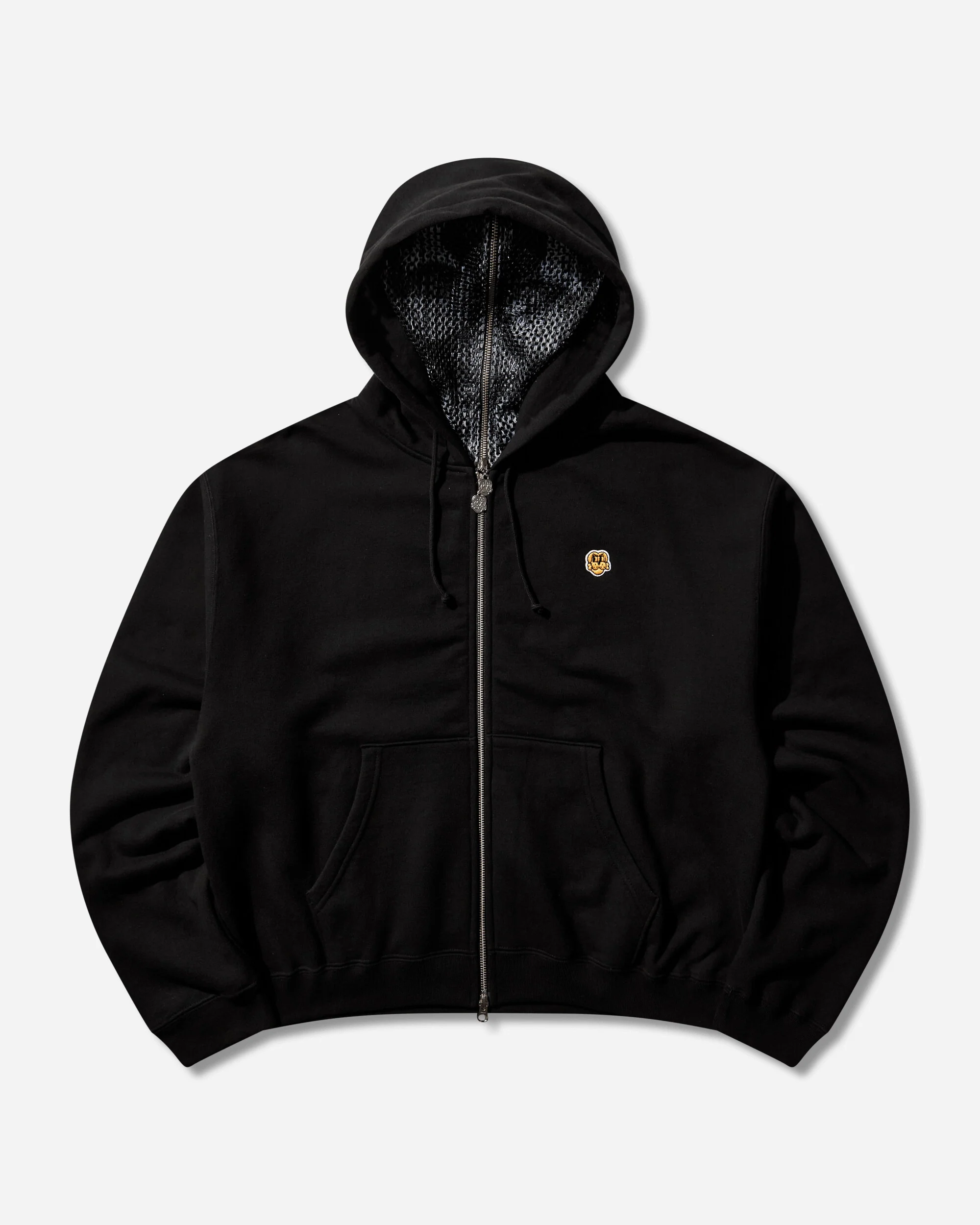 Men's Dog Mesh Zip Hoodie Black - Image 3