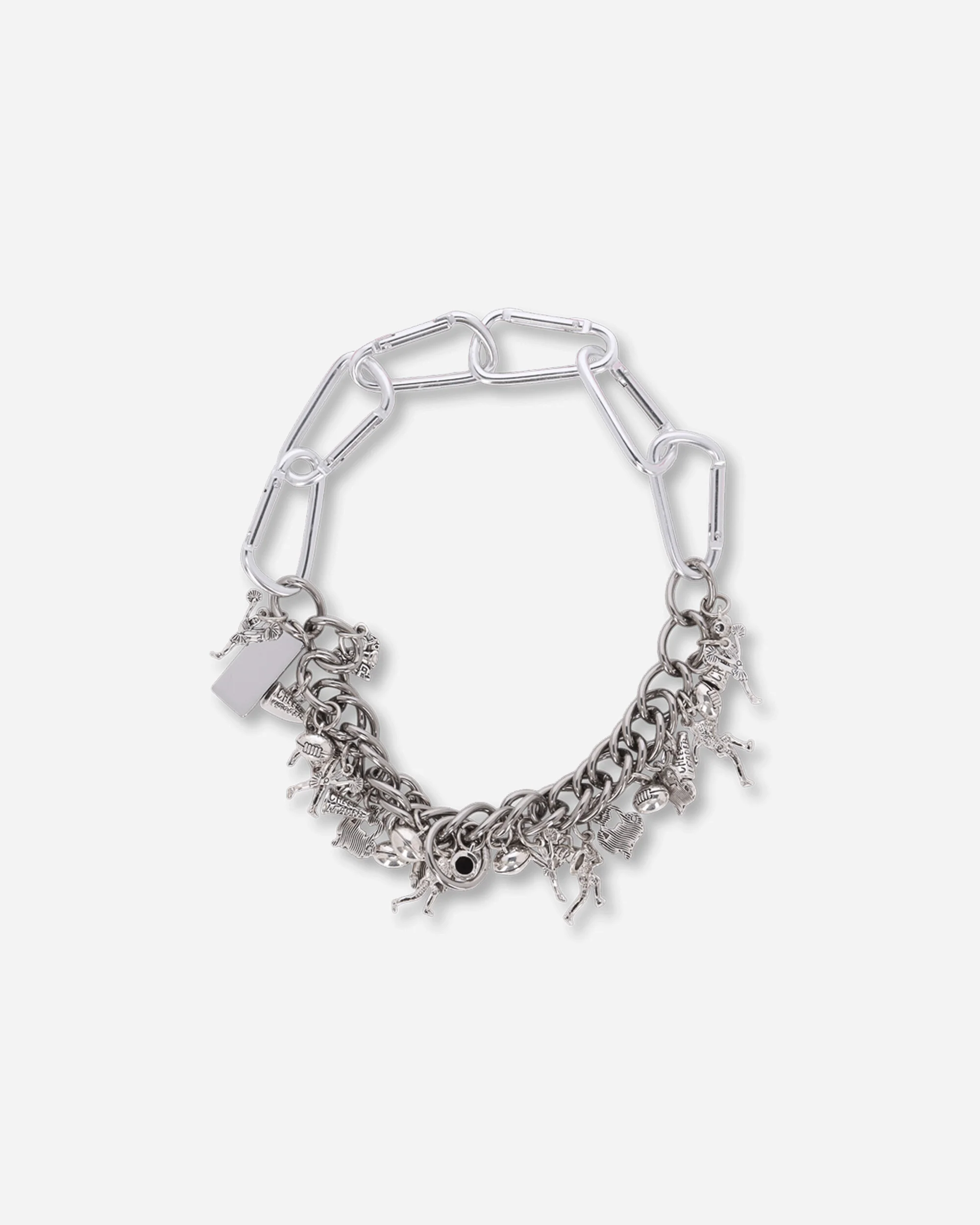 Sports Fan Carabiner Necklace Silver - Image 3