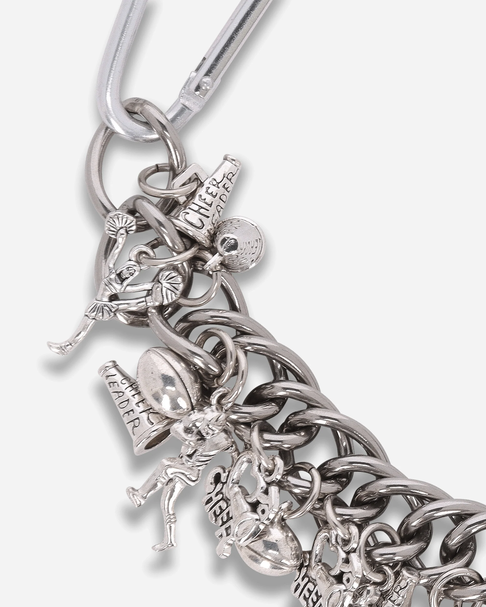 Sports Fan Carabiner Necklace Silver - Image 5