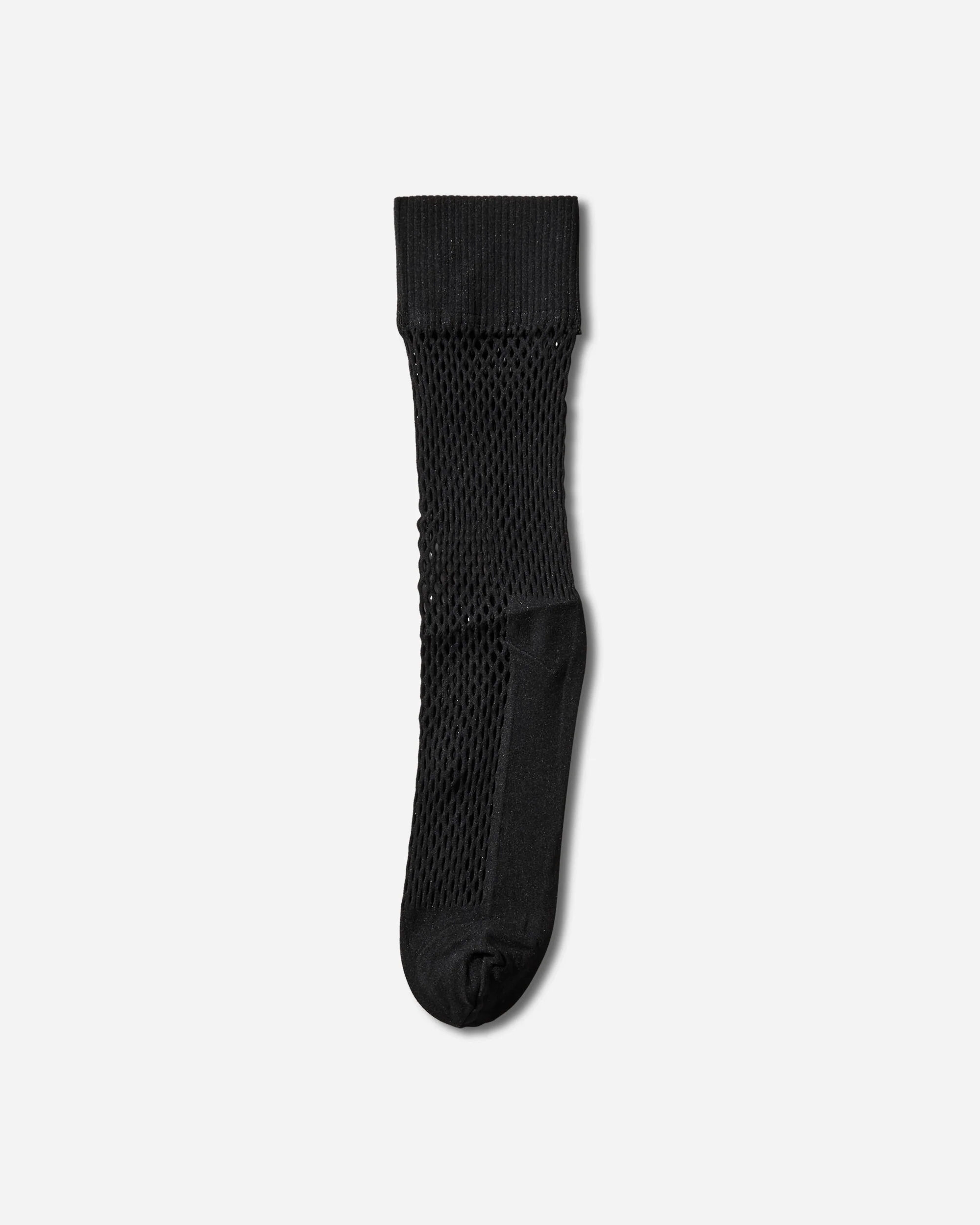 Nylon Mesh Long Socks Black - Image 2