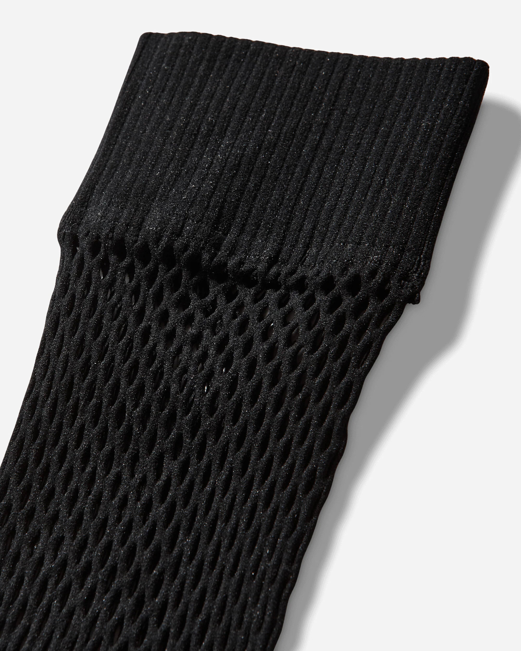 Nylon Mesh Long Socks Black - Image 3
