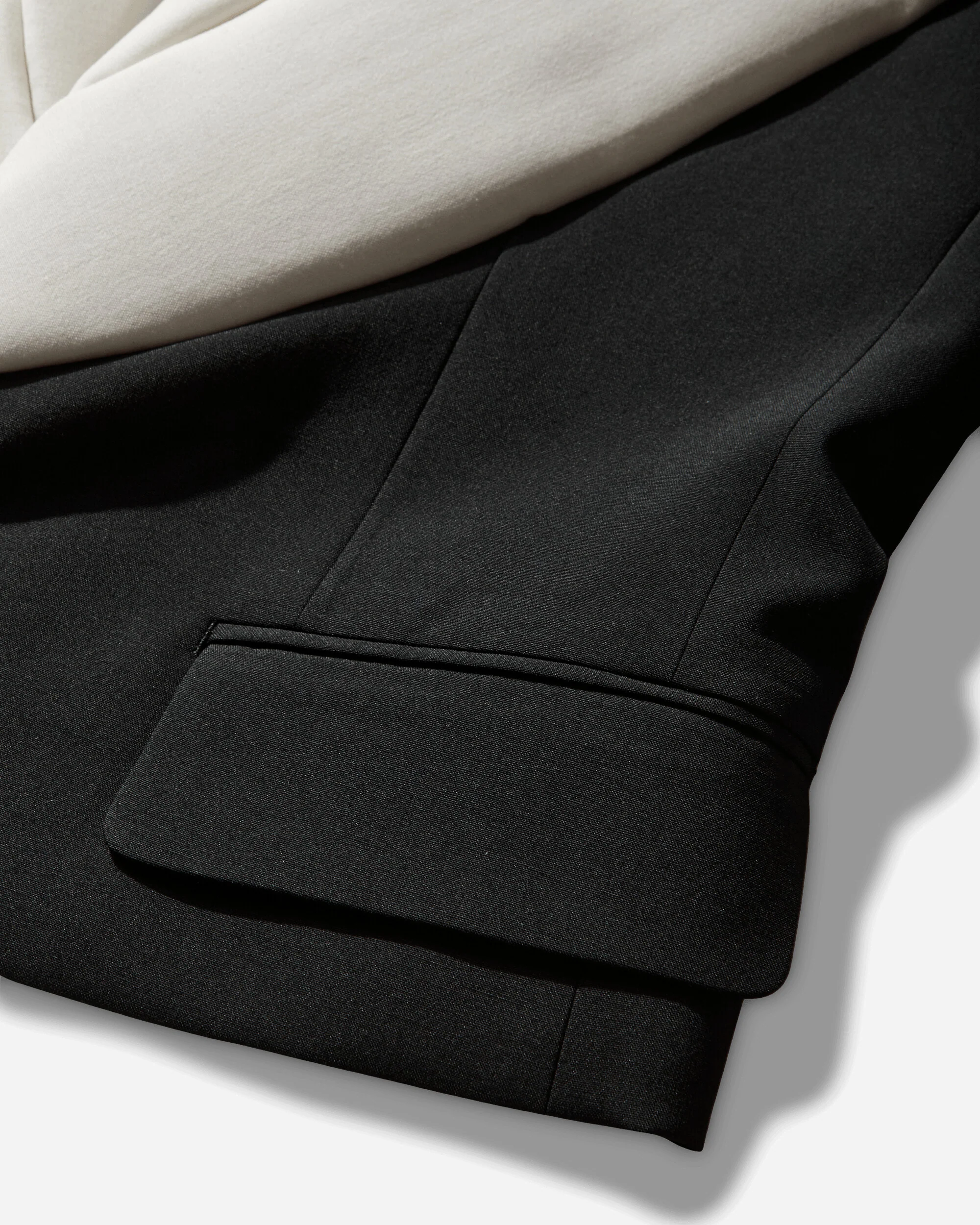 Men's Double-Lapels Blazer Black / Natural - Image 4