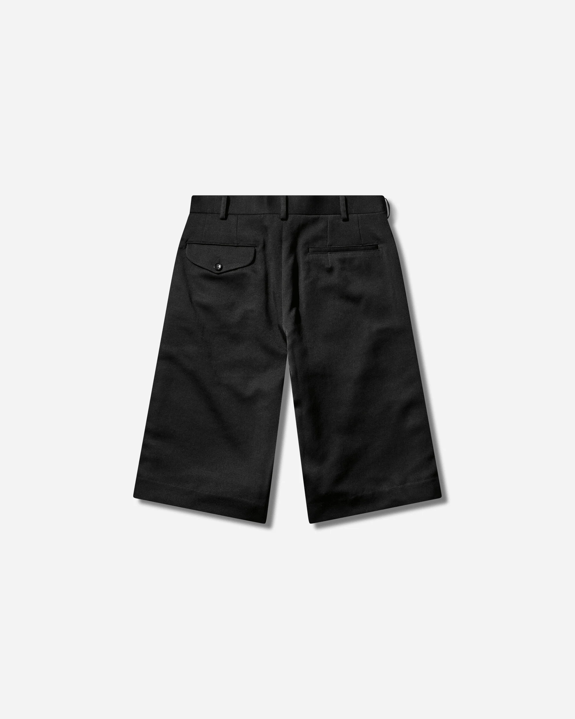Men's Zipped Wool Shorts Black - Image 2