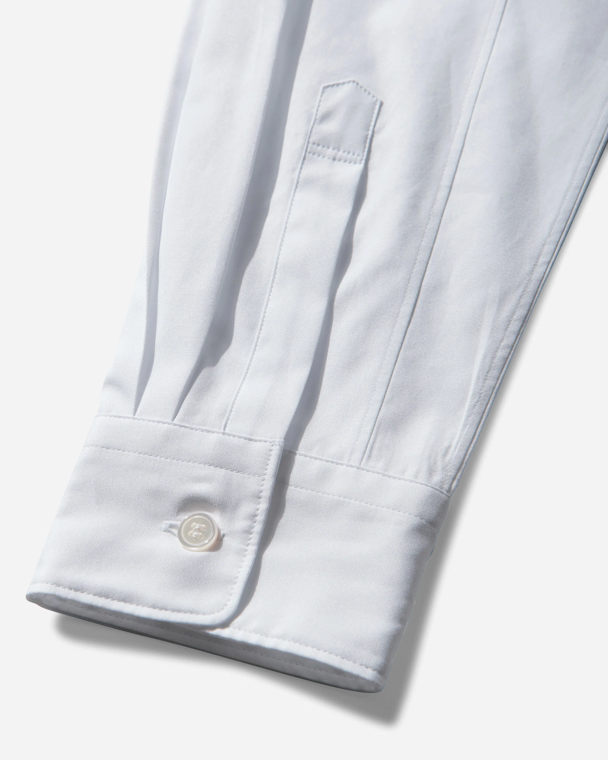 Men's Scarf Longsleeve Shirt White - Image 4