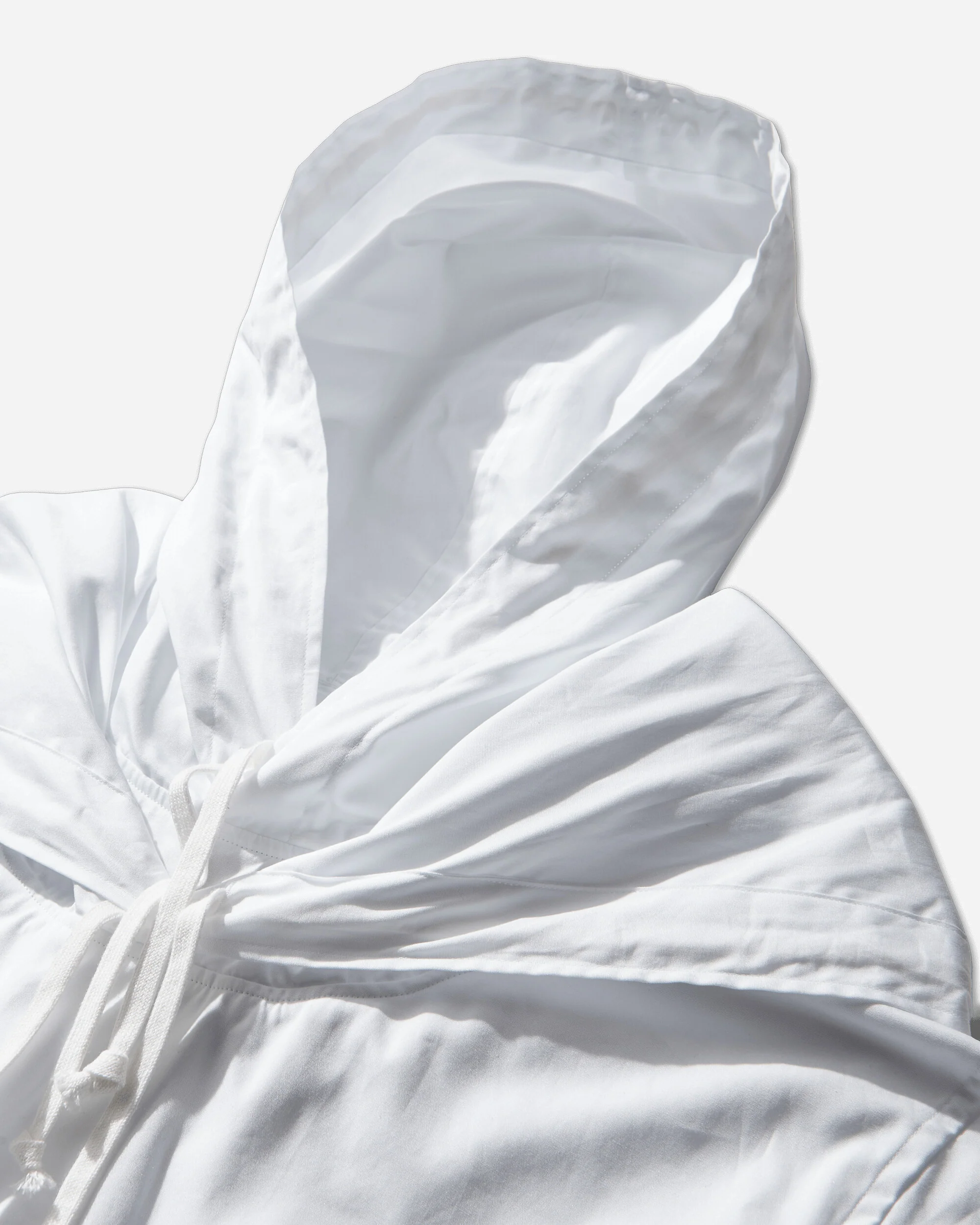 Men's Double-Layer Hooded Shirt White - Image 3