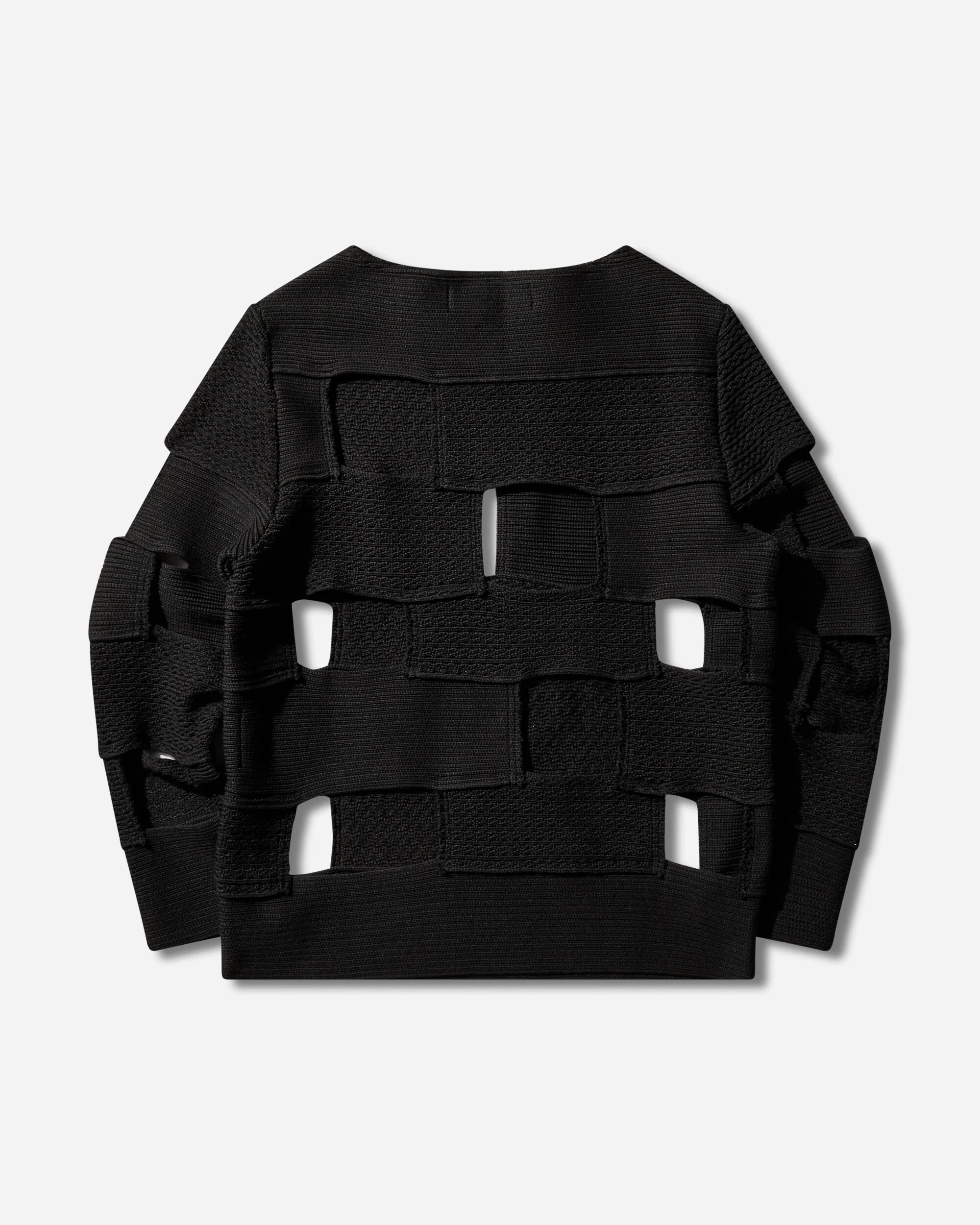 Men's Cut-Out Sweater Black - Image 2