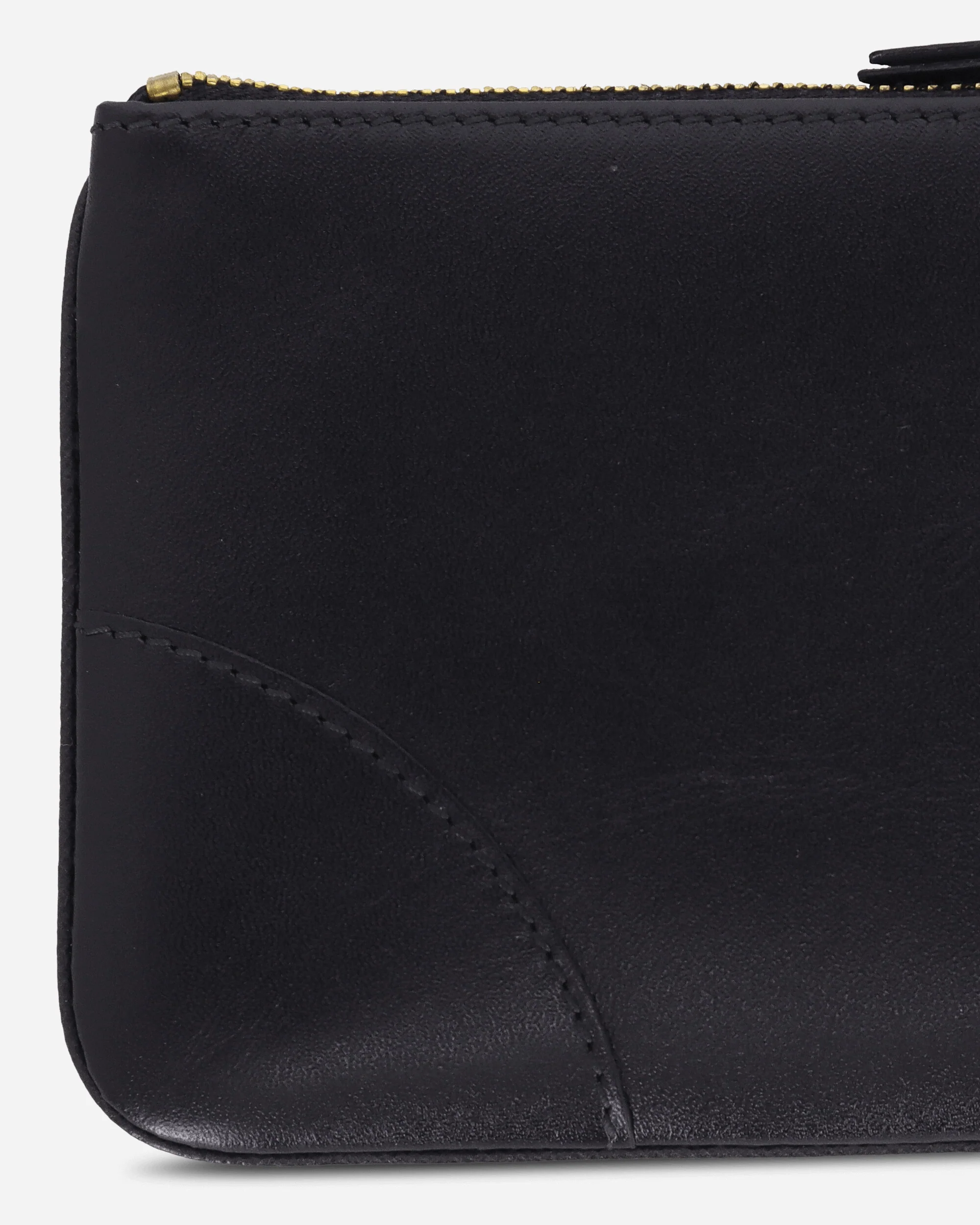 Classic Leather Zip Pouch Black - Image 5