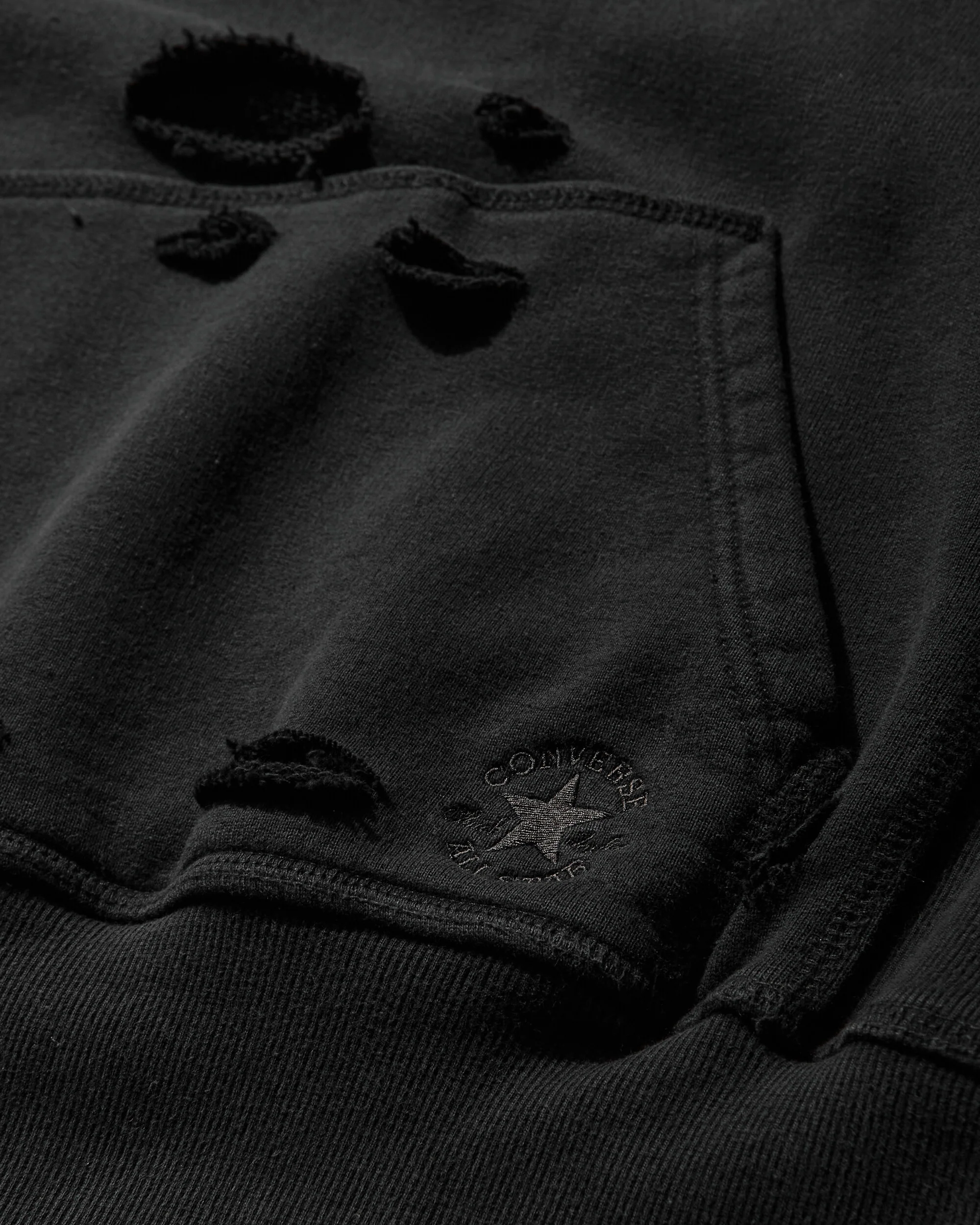 Slam Jam Destroyed Hoodie Black - Image 4