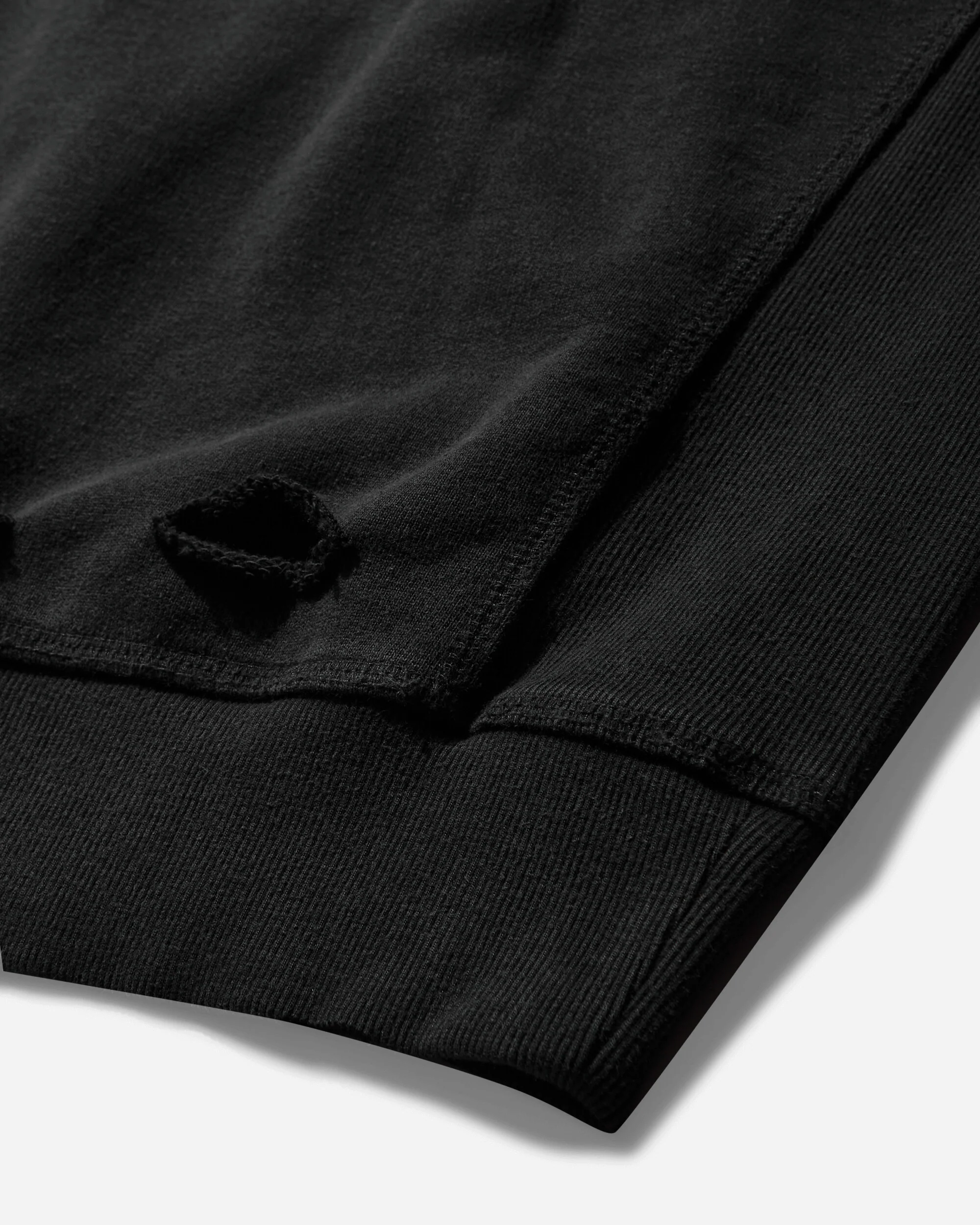 Slam Jam Destroyed Hoodie Black - Image 5