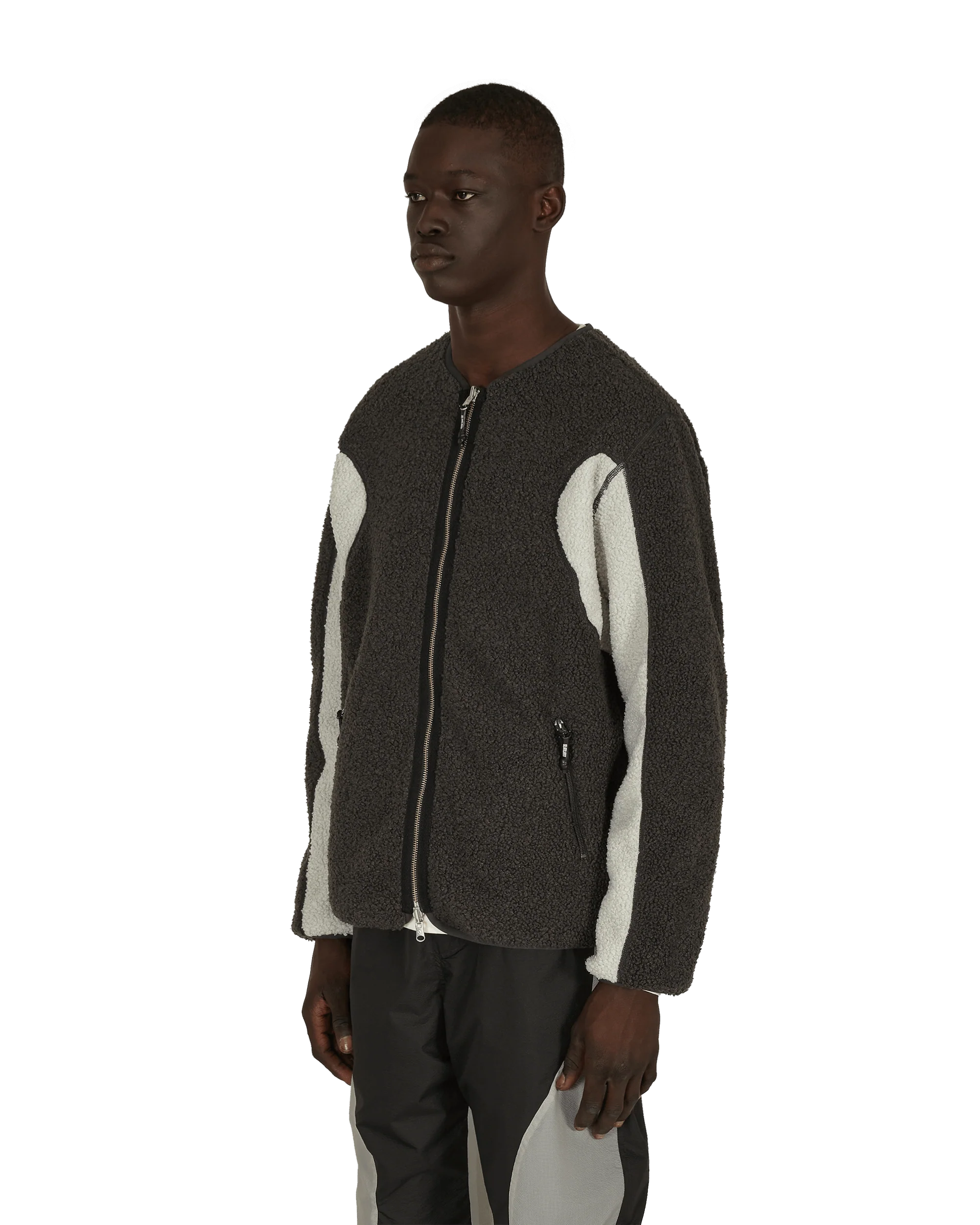 Slam Jam Sherpa Reversible Jacket Black - Image 3