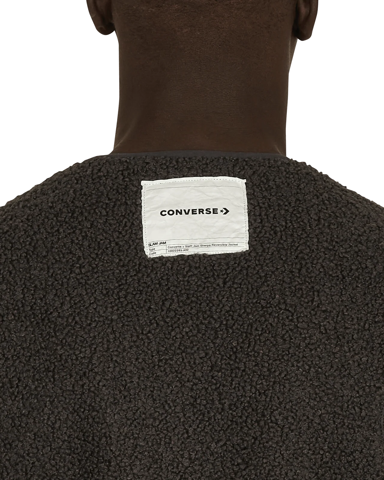 Slam Jam Sherpa Reversible Jacket Black - Image 8