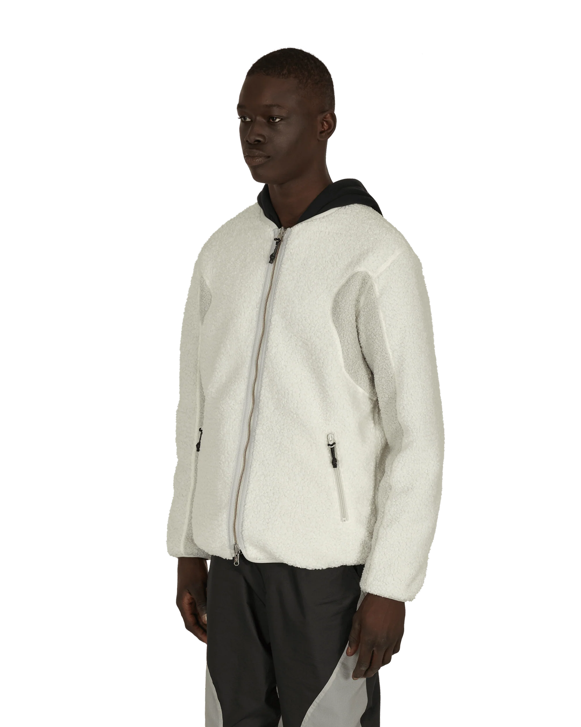 Slam Jam Sherpa Reversible Jacket Grey - Image 3
