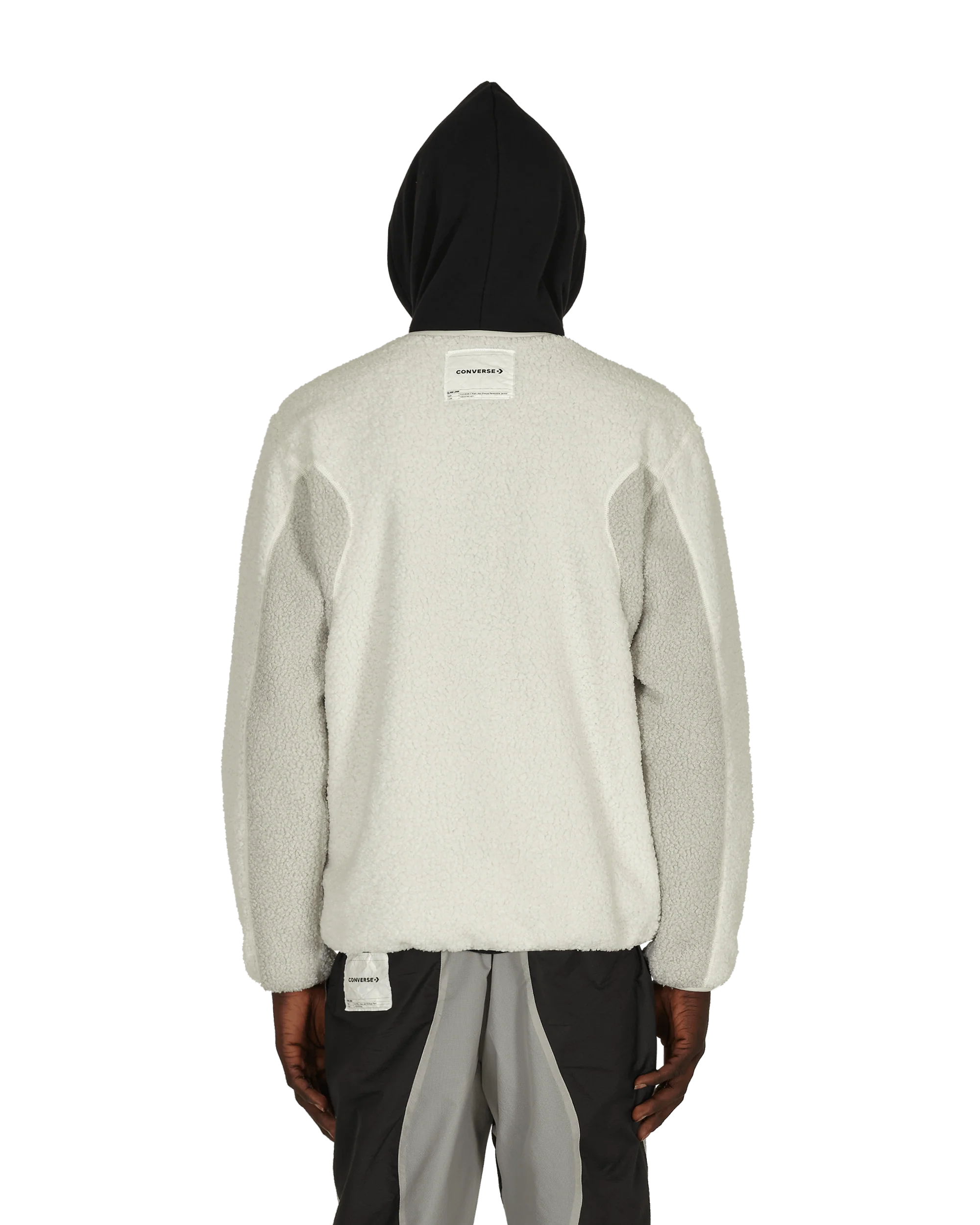Slam Jam Sherpa Reversible Jacket Grey - Image 4