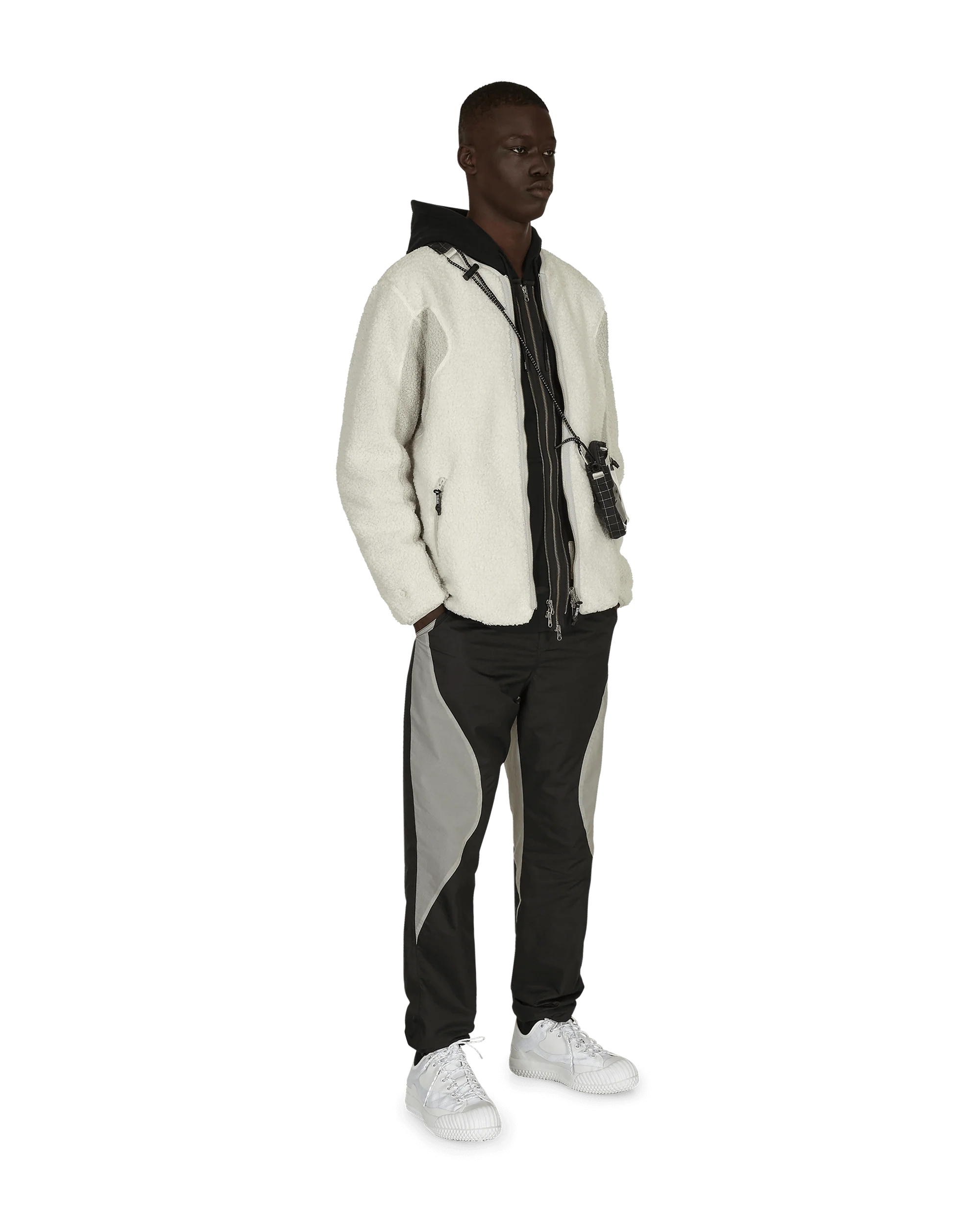 Slam Jam Sherpa Reversible Jacket Grey - Image 7