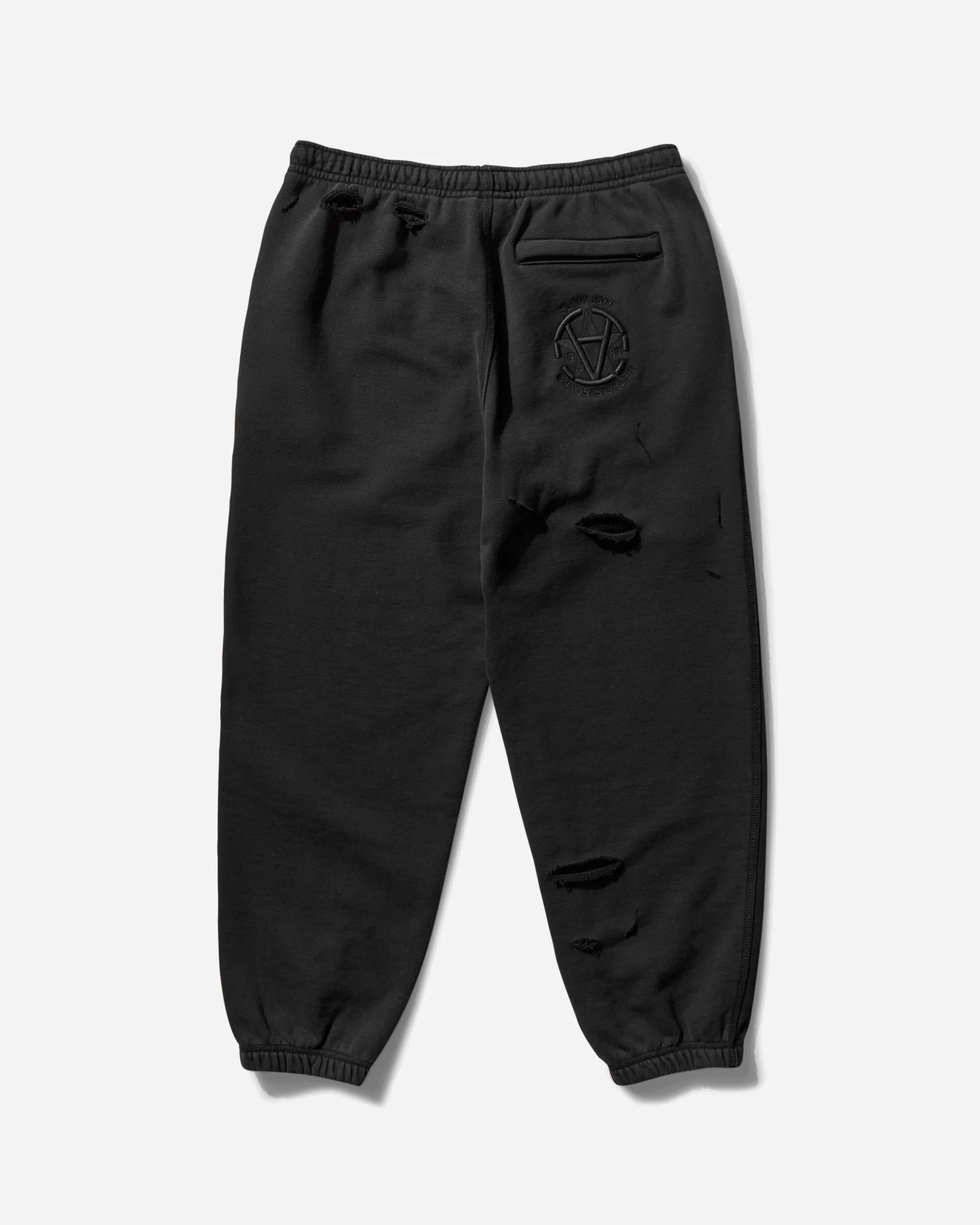 Slam Jam Destroyed Sweatpants Black - Image 2