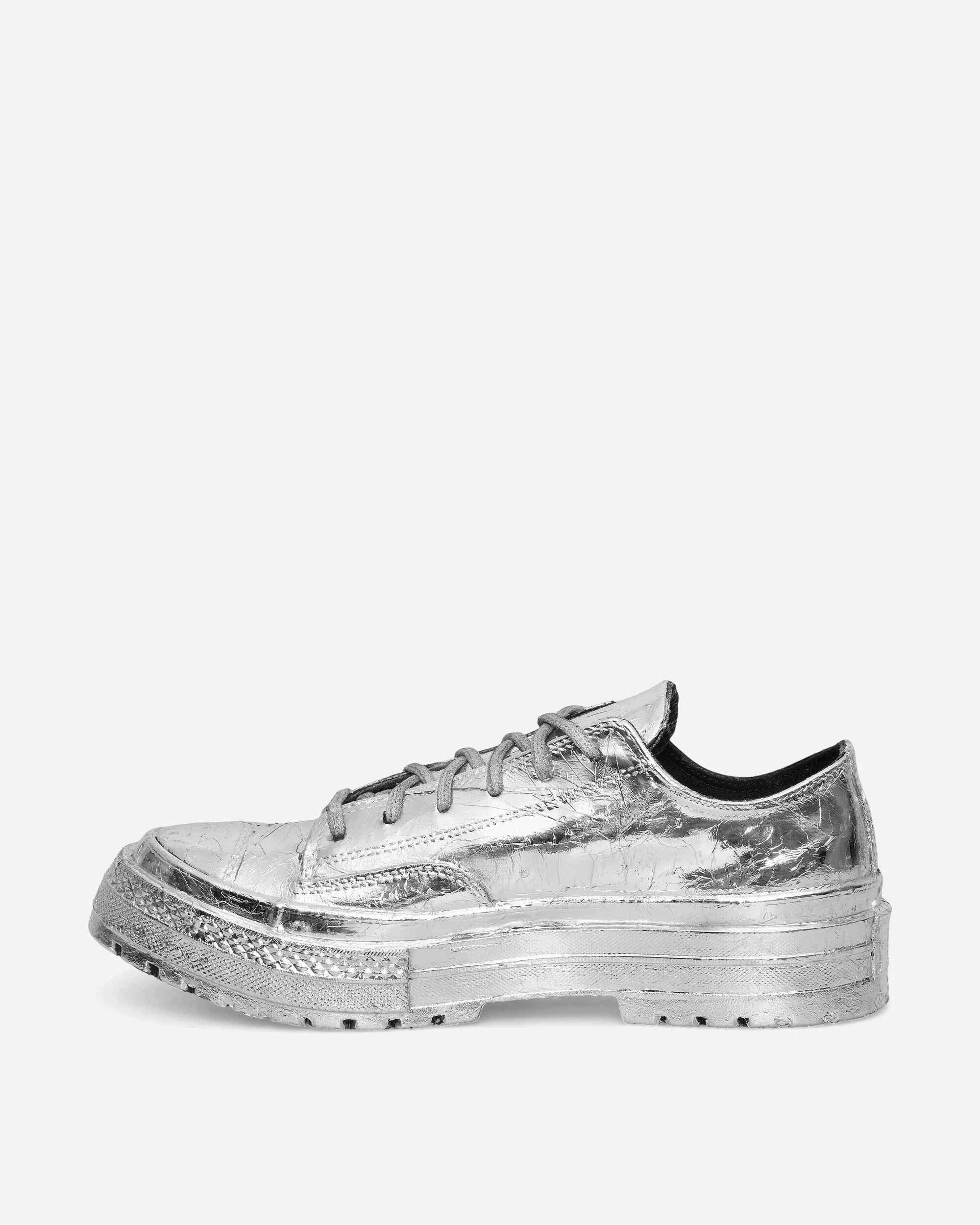 Chuck 70 National Leather Limited Edition Sneakers Silver Foil - Image 3